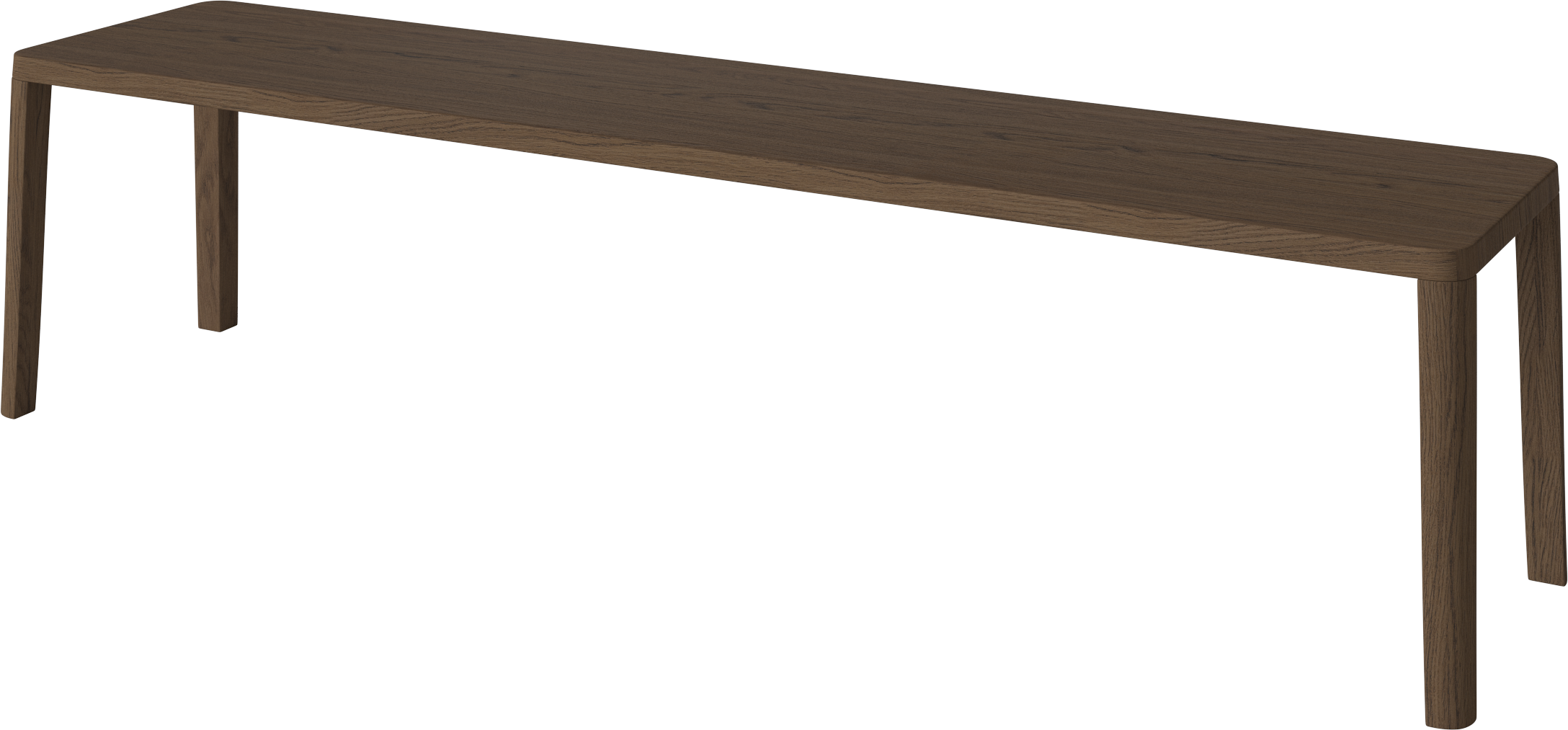 Anmutige Bank dunkle Eiche Holz