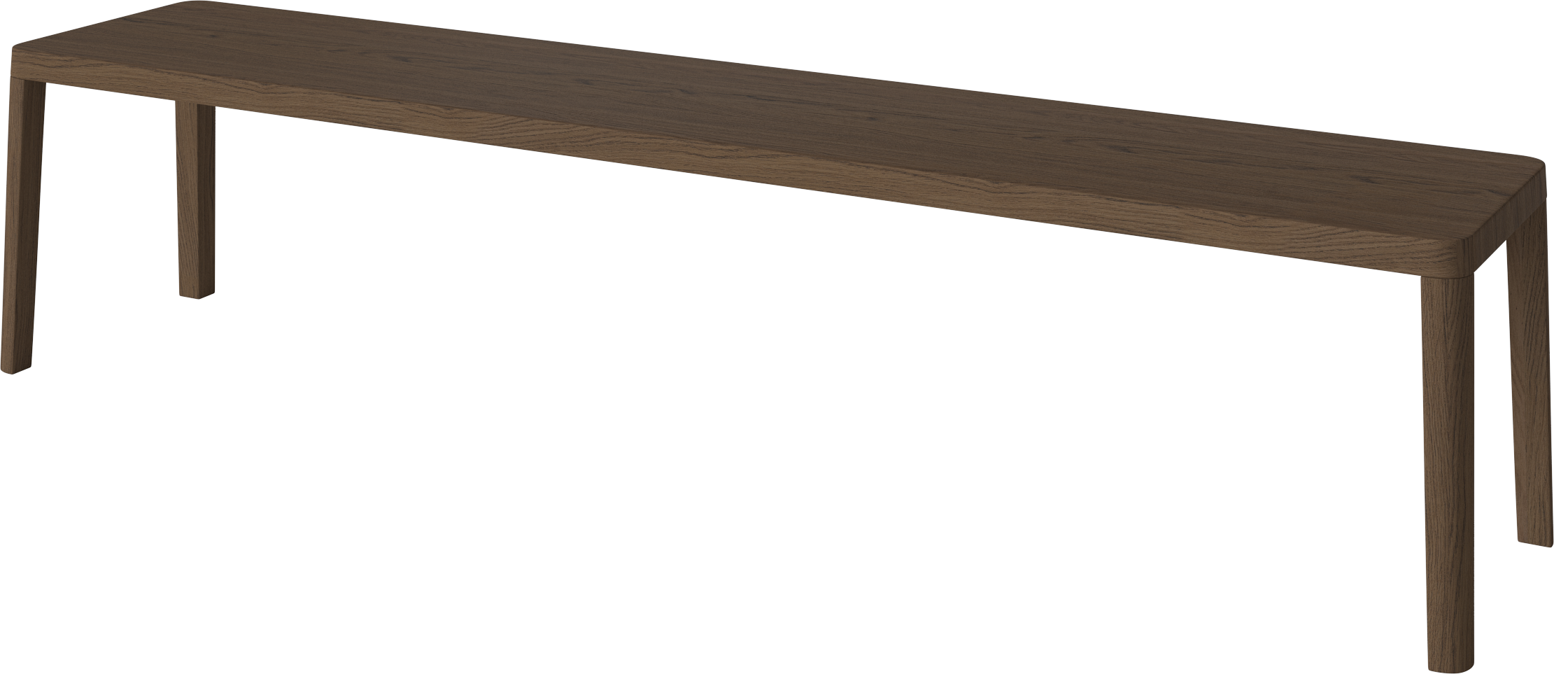 Anmutige Bank dunkle Eiche Holz