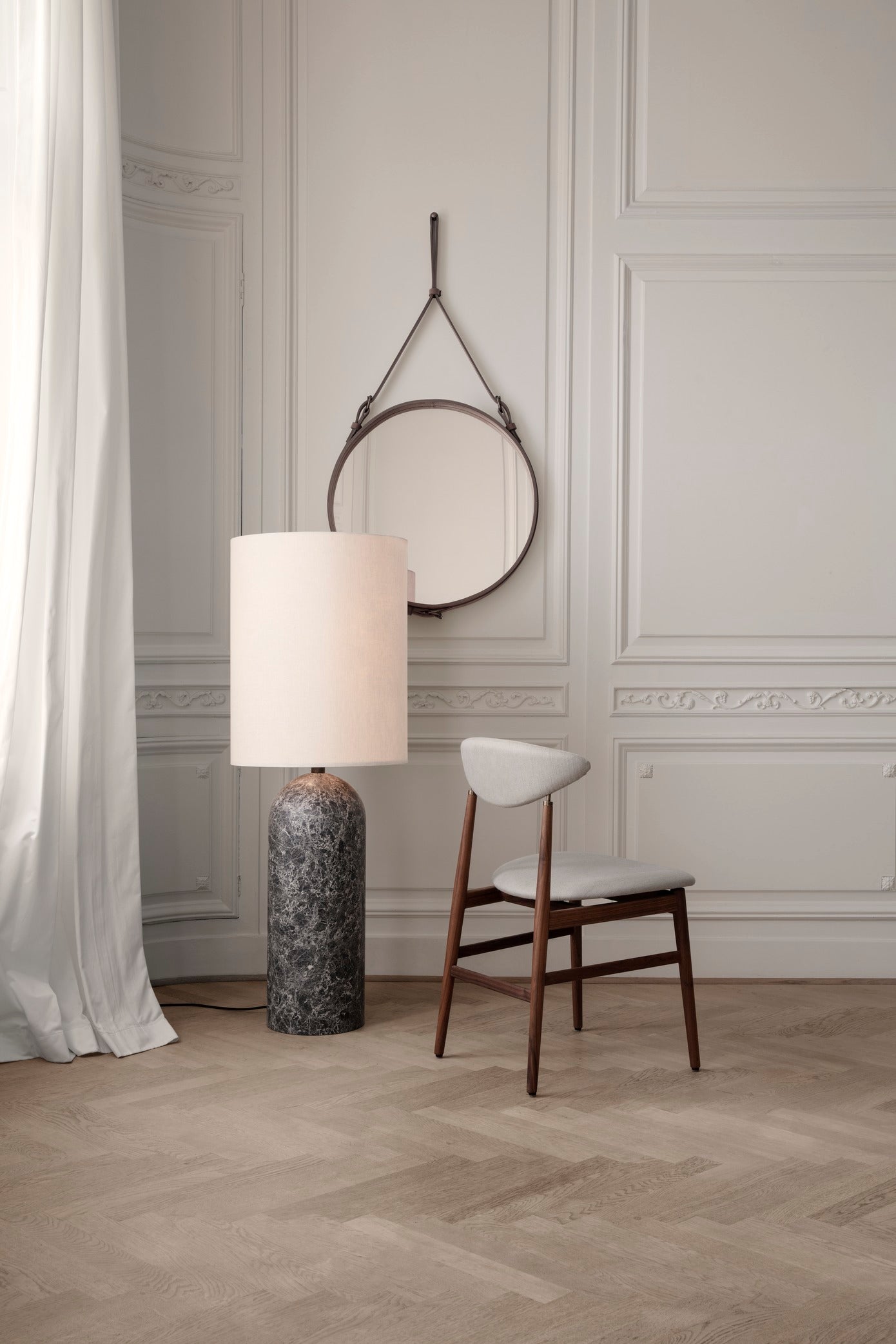 GRAVITY XL Floor Lamp Gray Marble