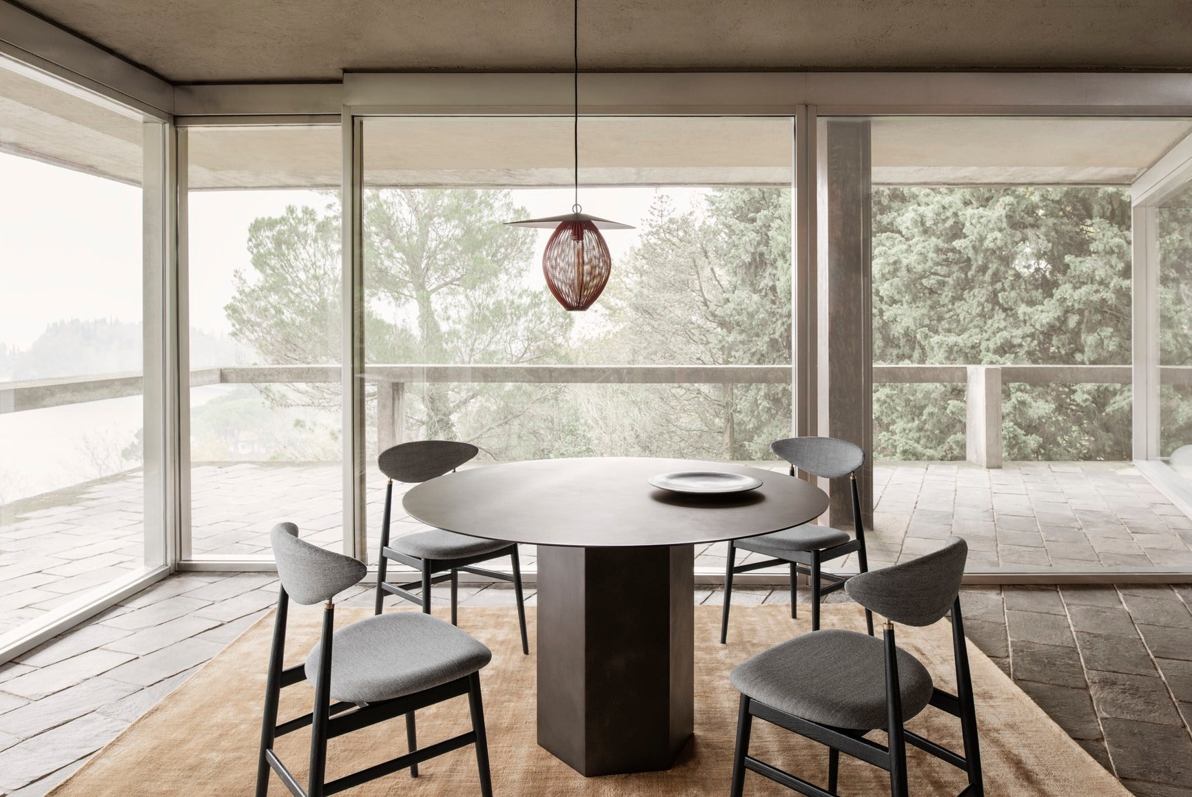 Hanglamp SATELLITE grijsblauw