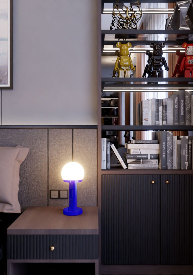 HABEA cobalt ceramic table lamp