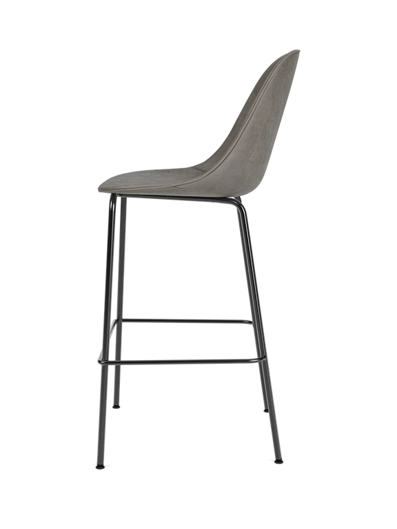 HARBOUR stool gray leather
