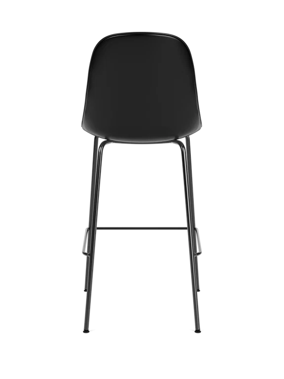 HARBOUR stool black leather