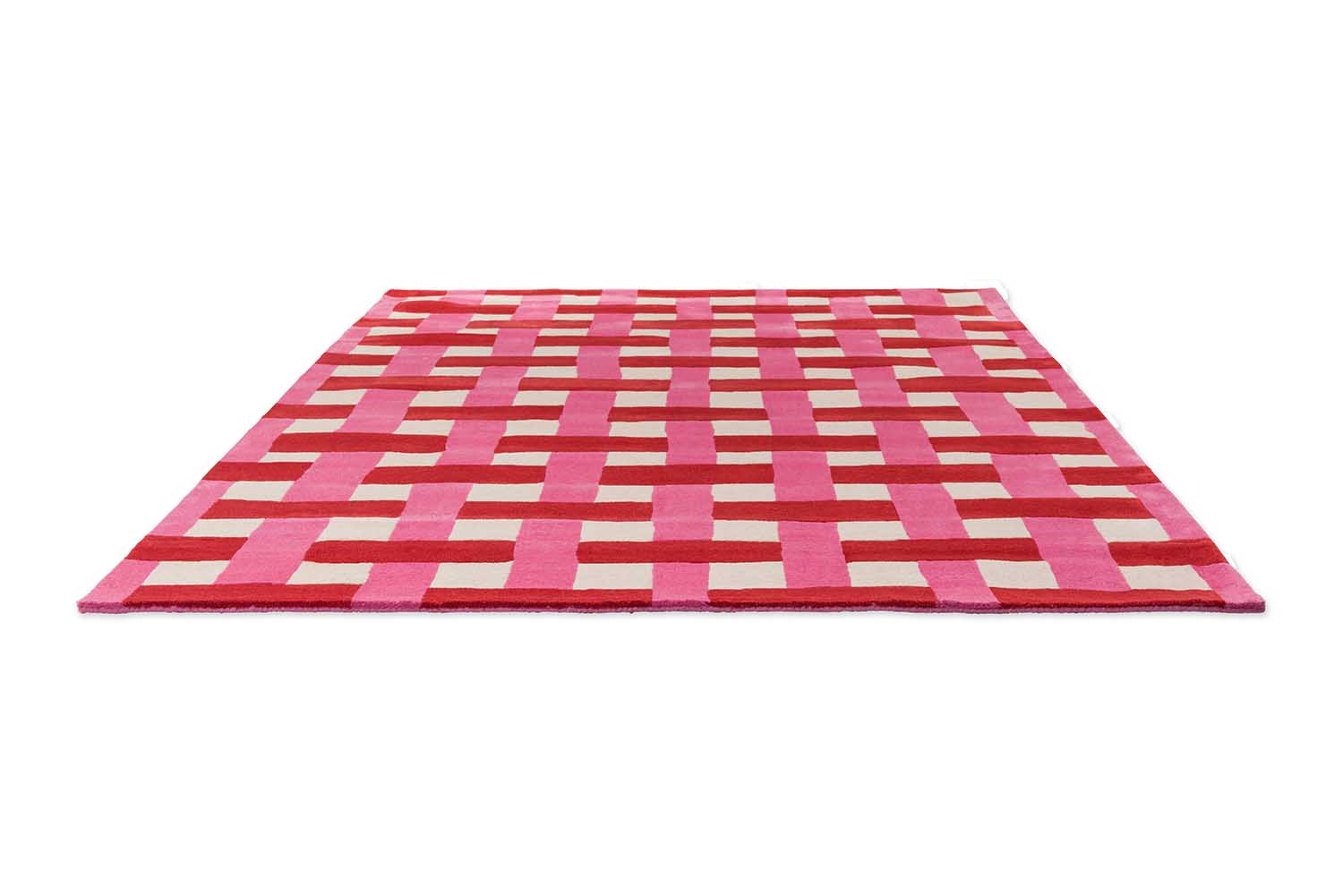 BASKETWEAVE CORAL ROSE Teppich rot-pink