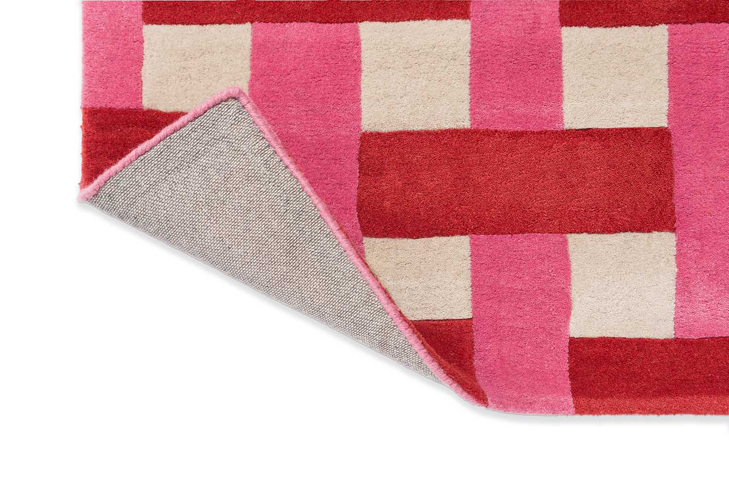 BASKETWEAVE CORAL ROSE Teppich rot-pink