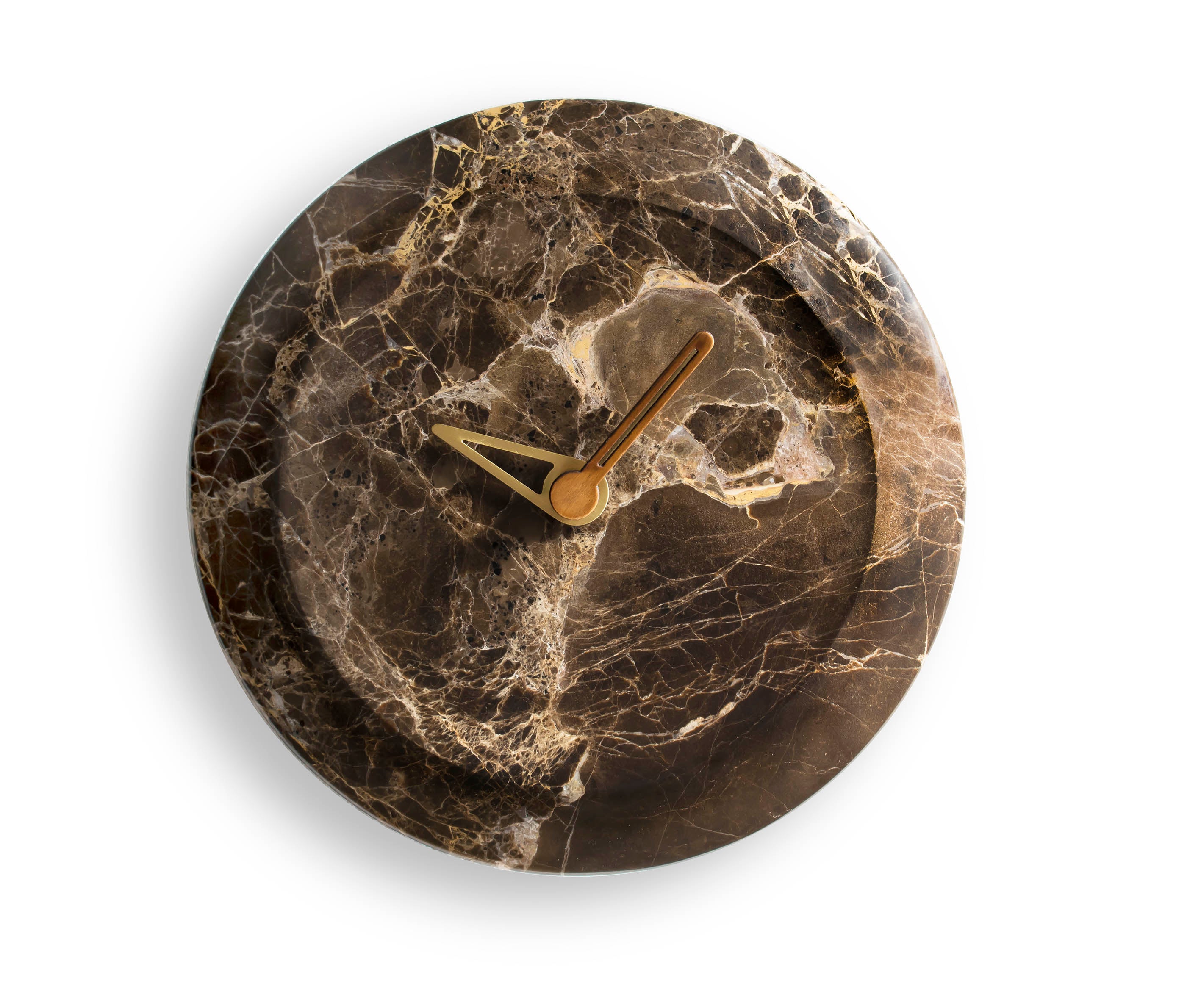 Wall Clock BARI Brown Marble