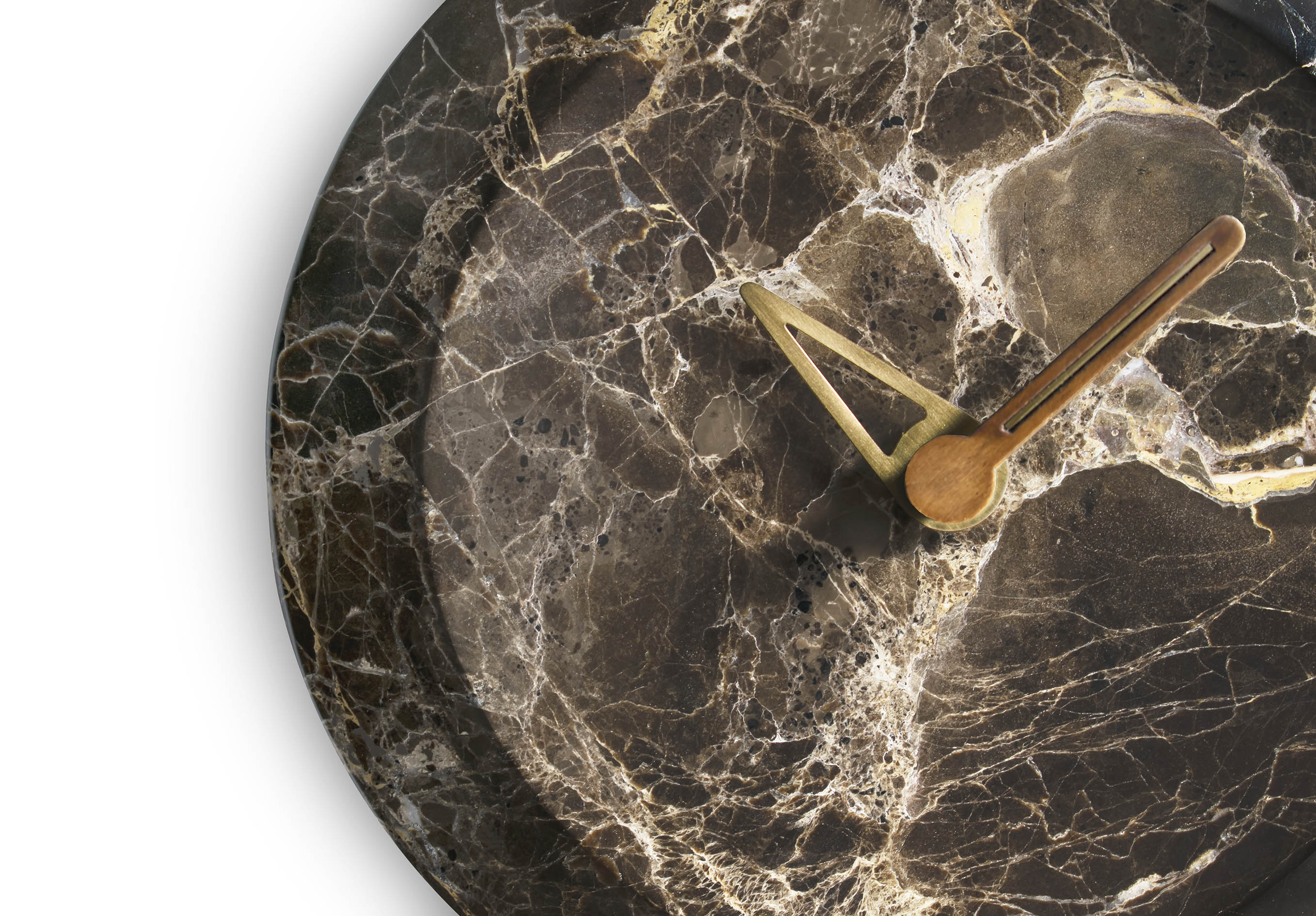 Wall Clock BARI Brown Marble