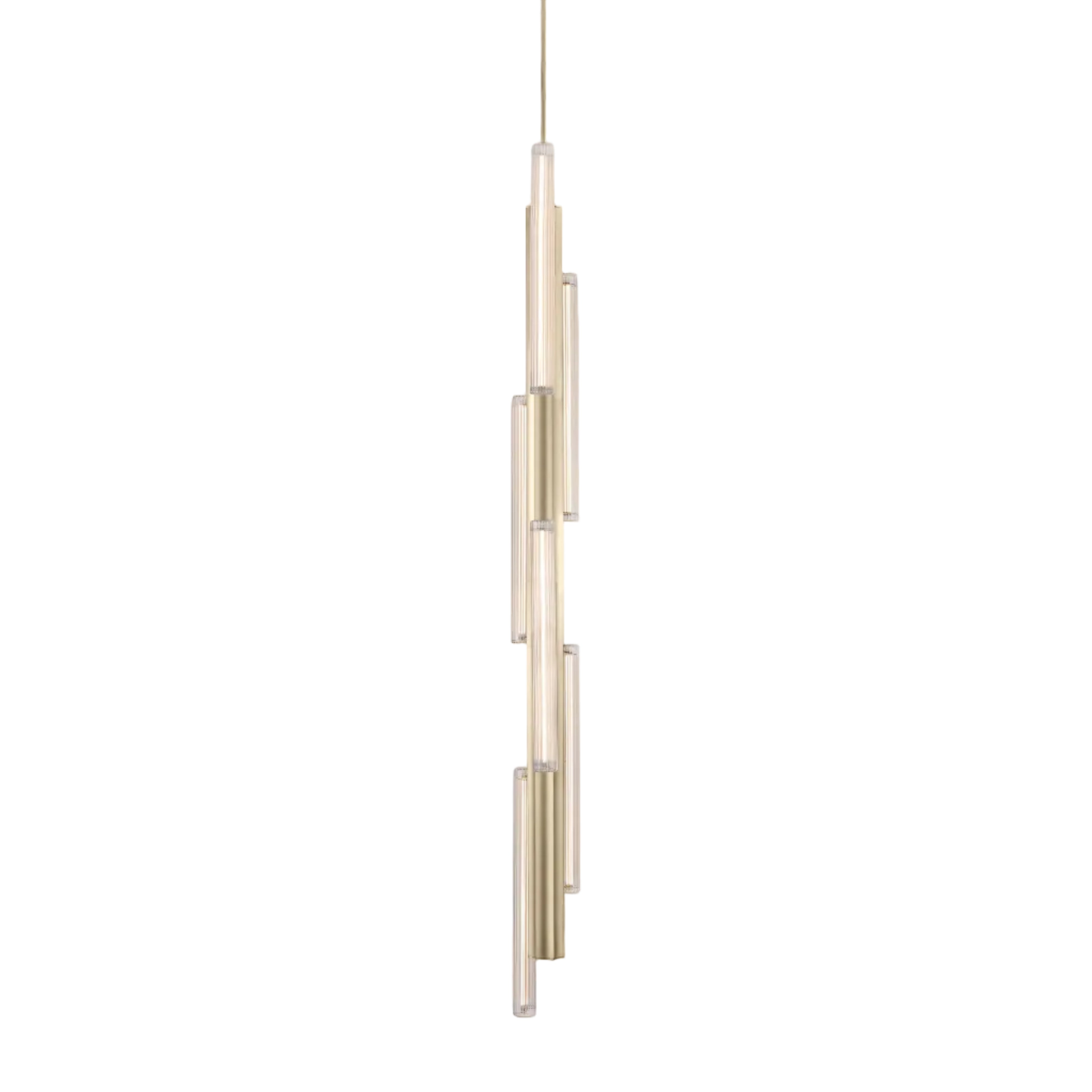 Hanglamp HAIL TALL geborsteld goud
