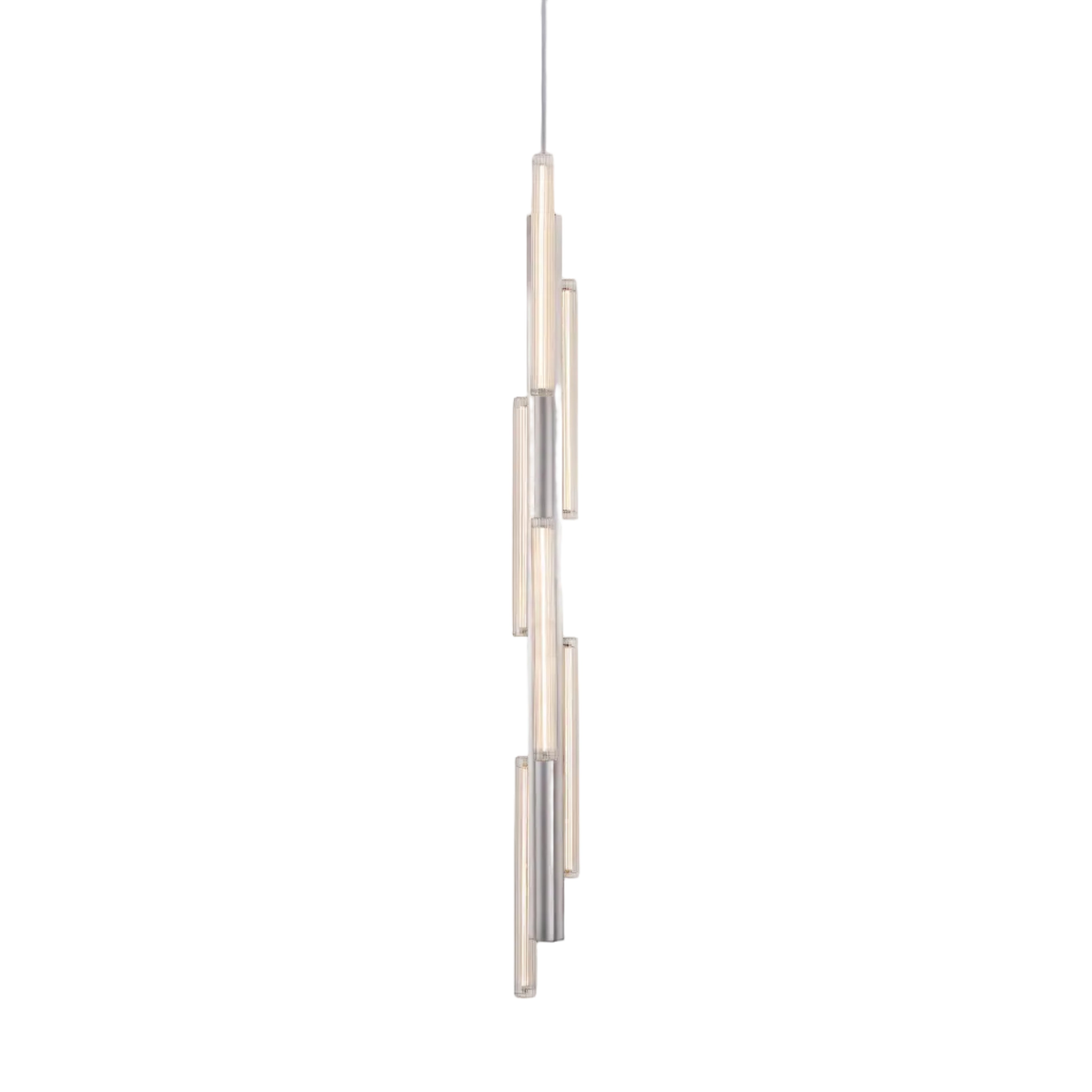 Hanglamp HAIL TALL geborsteld zilver