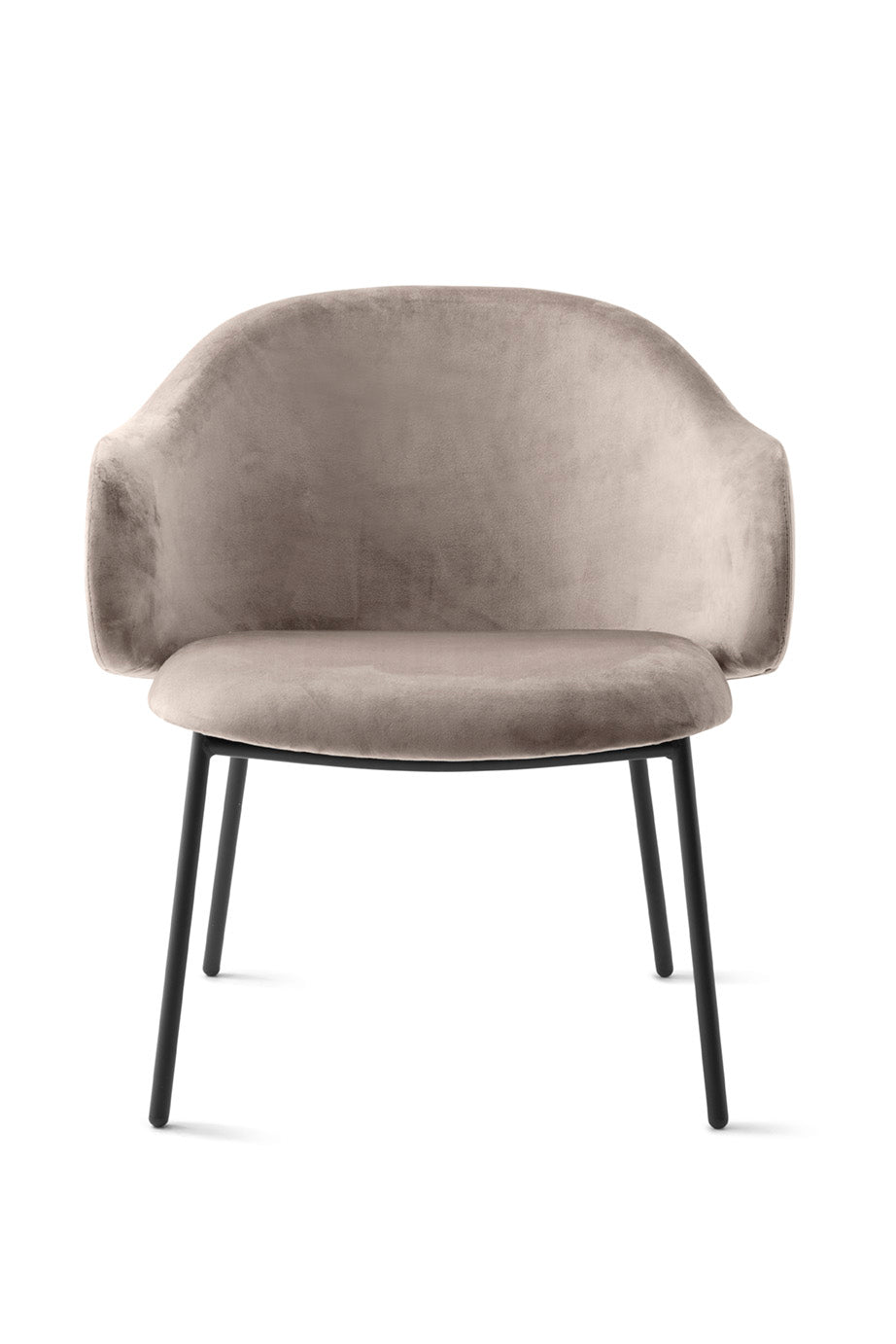 Sessel HOLLY gepolstert mit schwarzem Gestell