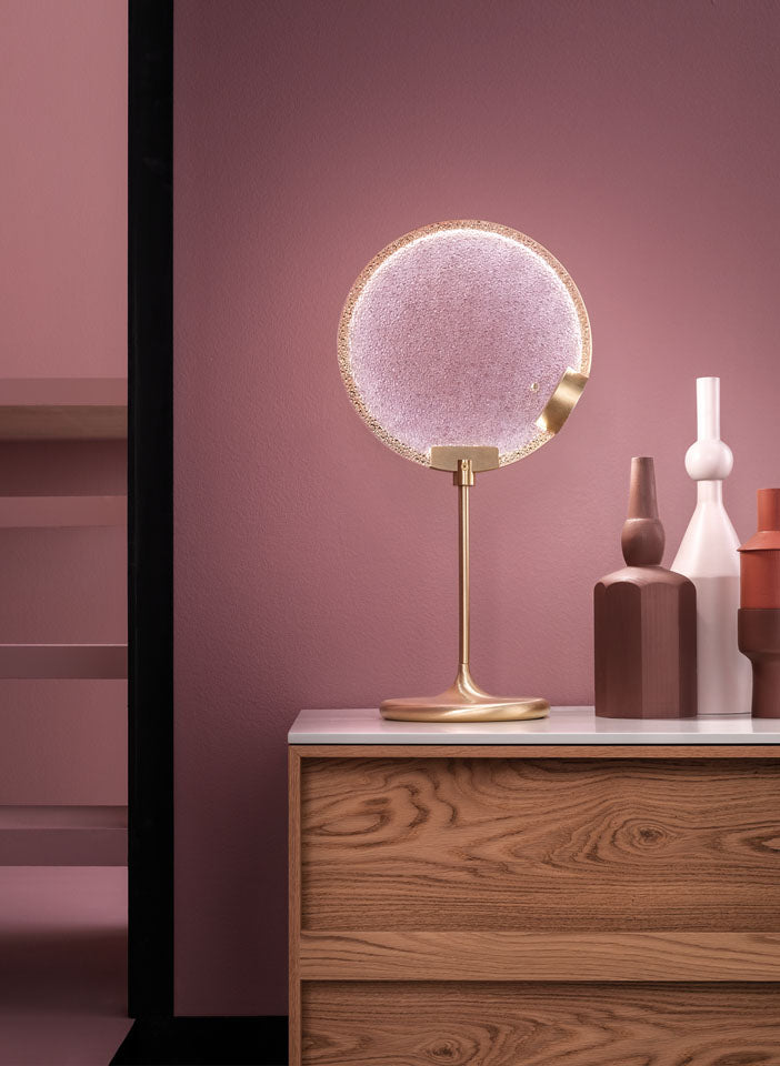 Tafellamp HORO TL geborsteld messing