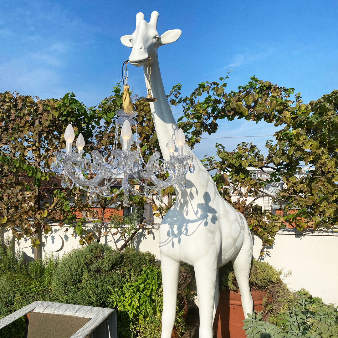 Buitenlamp GIRAFFE IN LOVE M roze