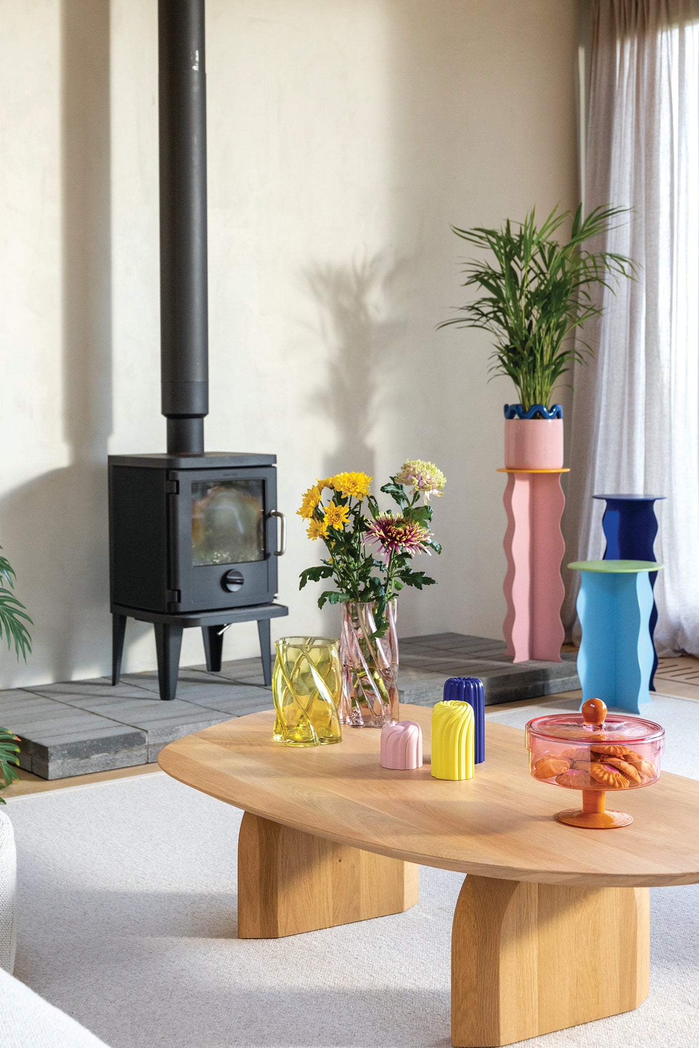 MARSHMALLOW vase yellow glass