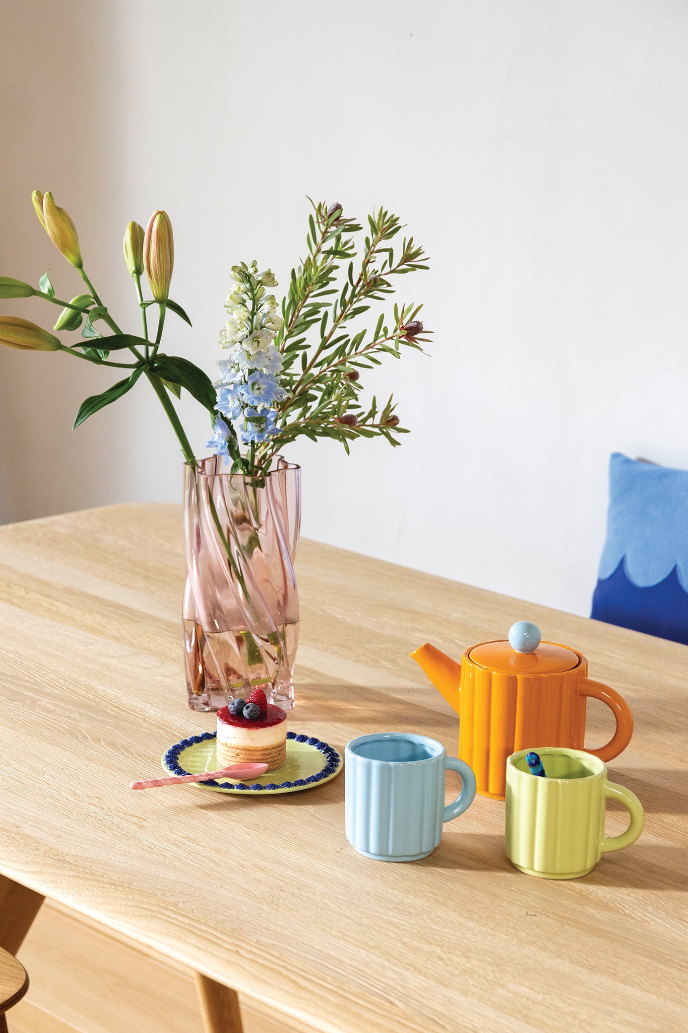 Vase MARSHMALLOW rosa Glas