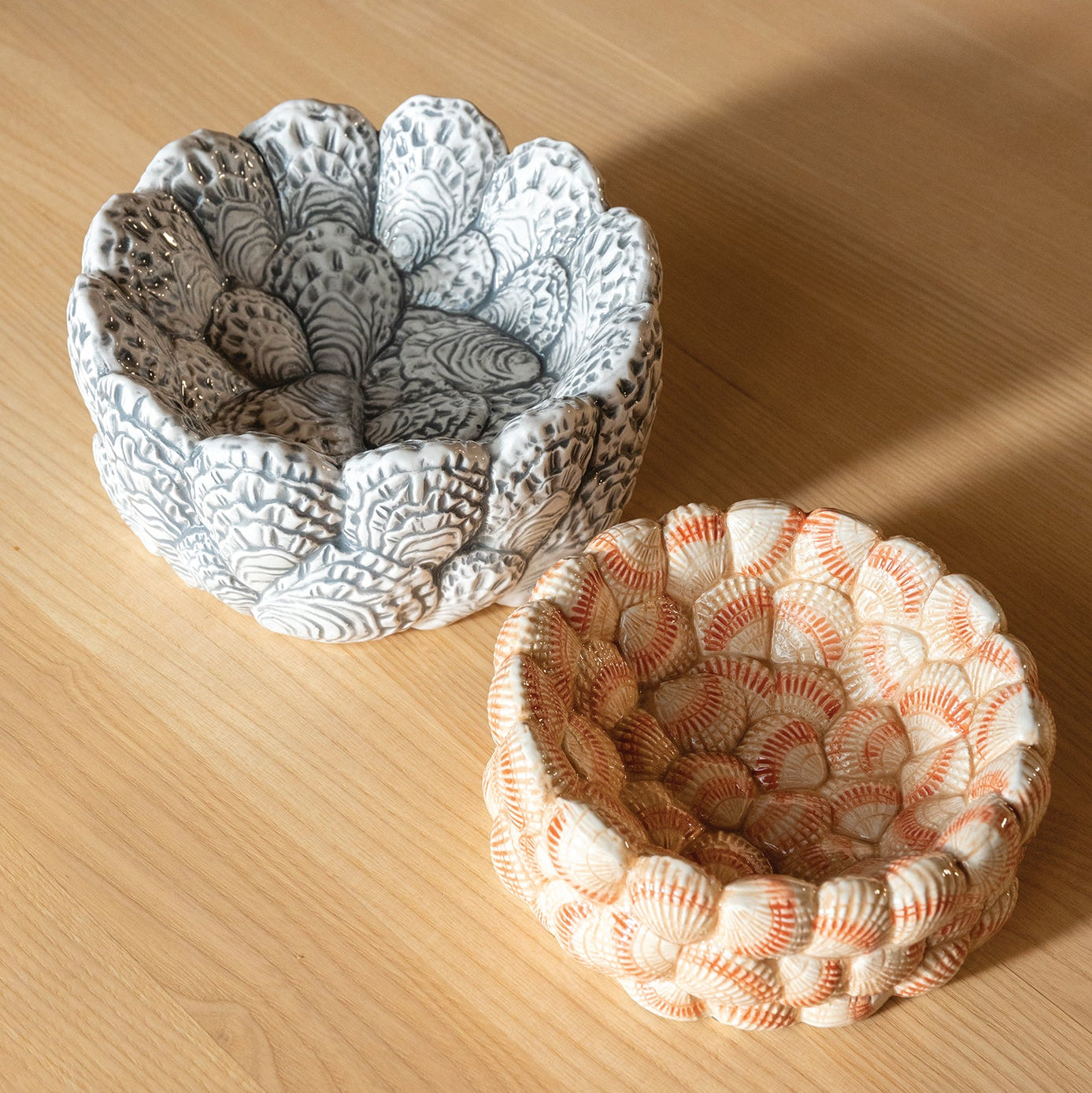 Miska COCKLE beige-oranje