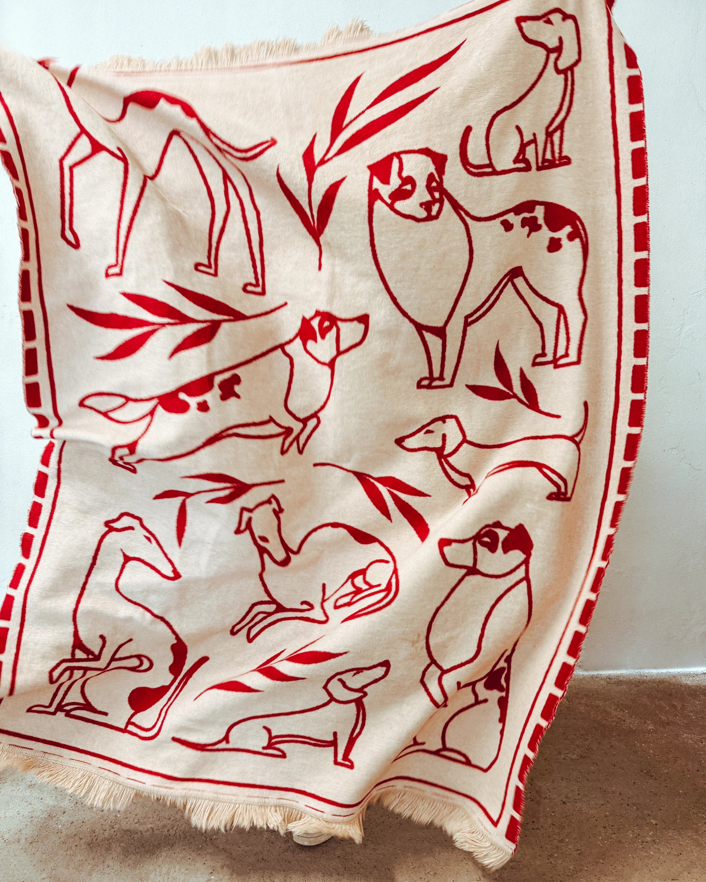 Koc PAWFECT sandbeige und bordeaux