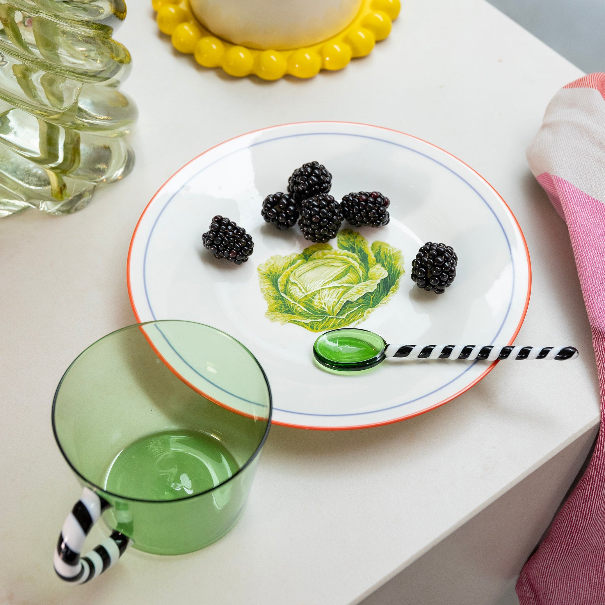 Ontbijtborden set VEGETABLE wit