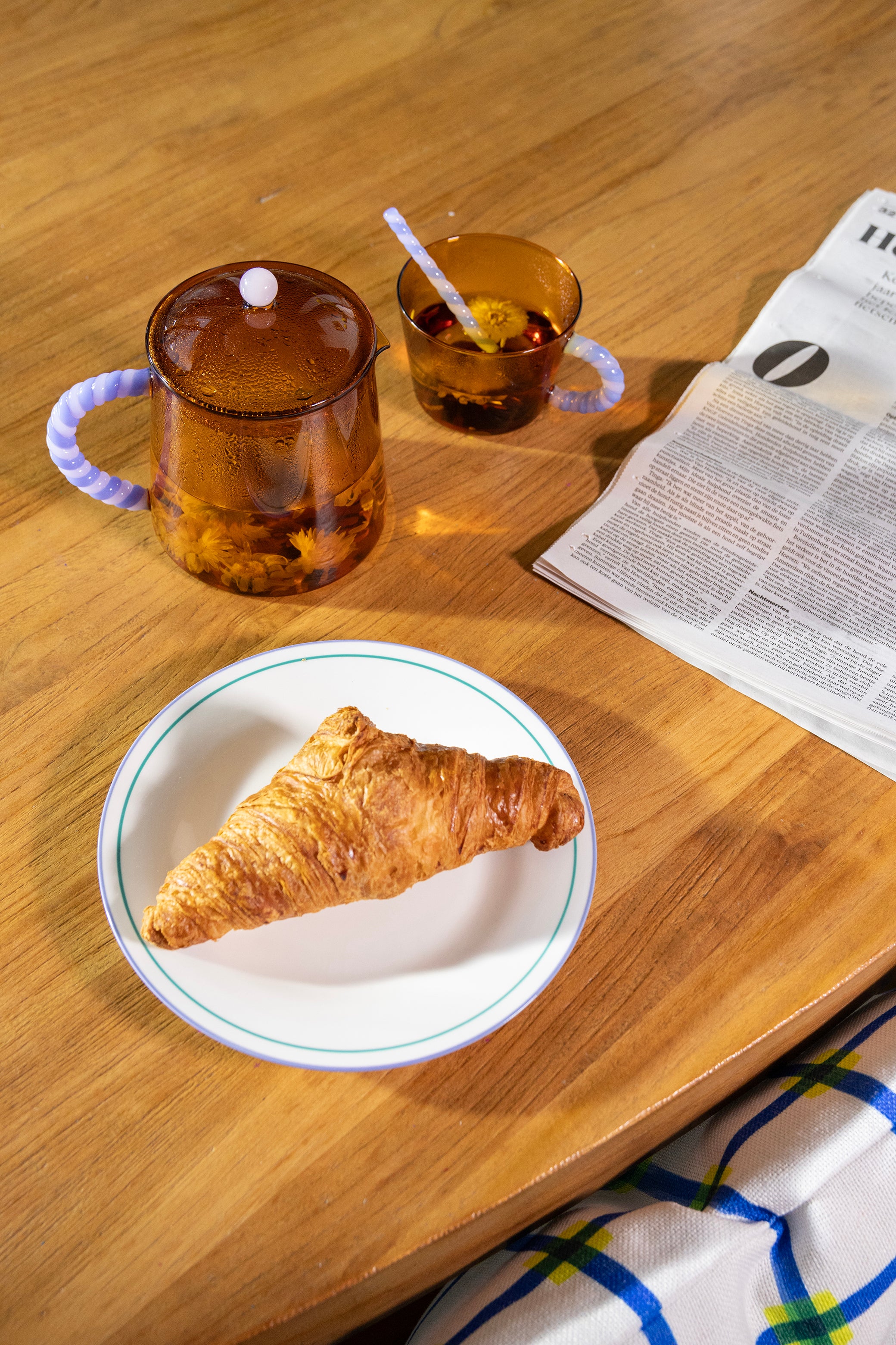 Set van lepelletjes DUET amberkleurig met paars
