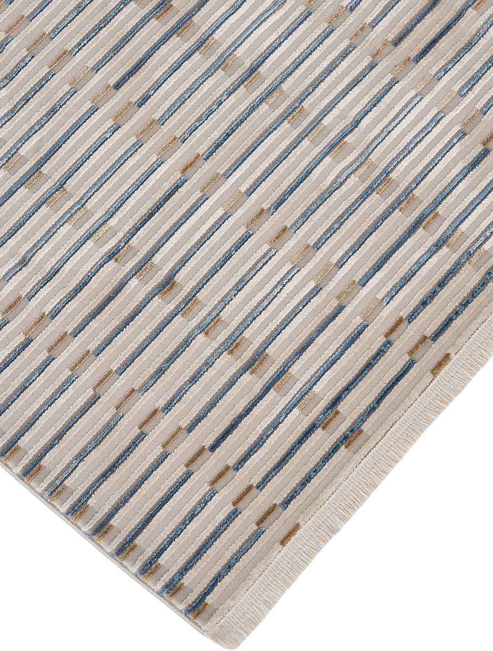 Vloerkleed BLUE SHUTTER beige met blauw
