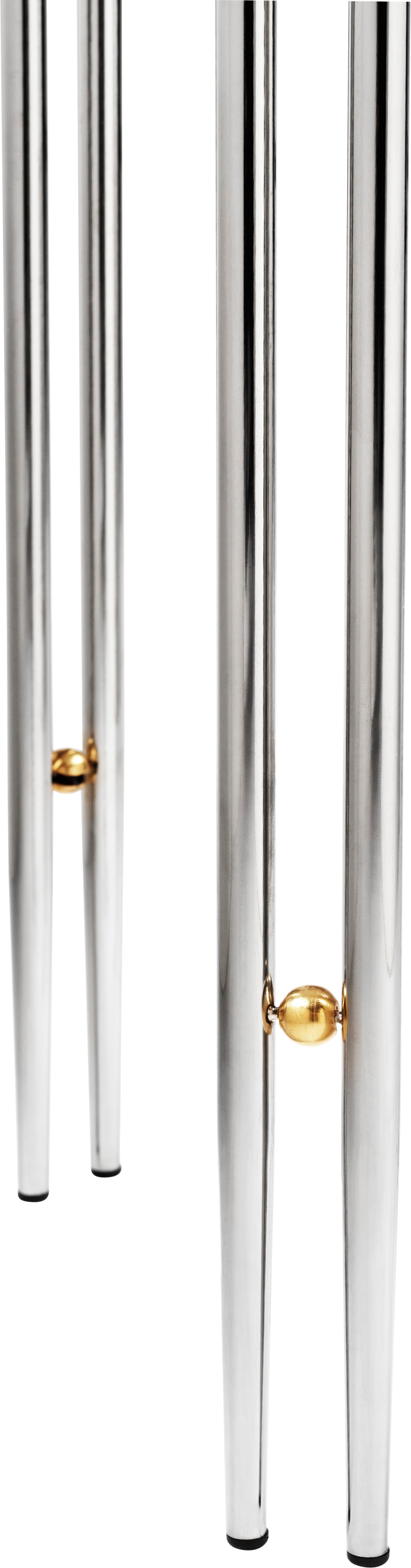 IOI travertine coffee table with chrome base