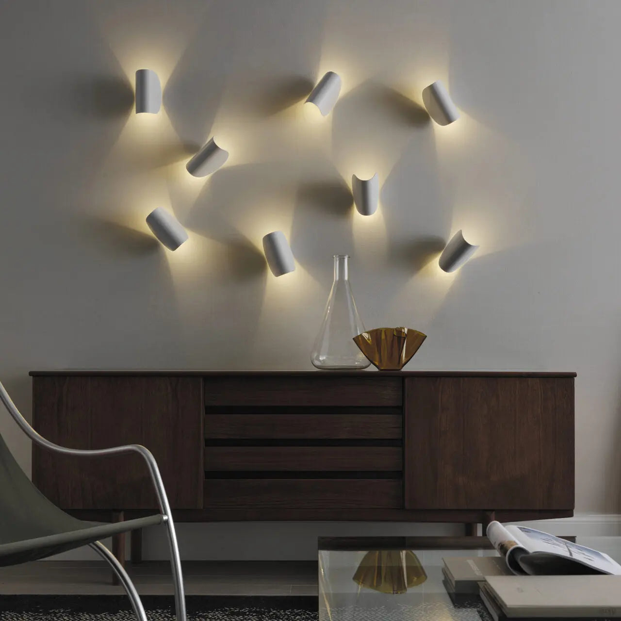 Lampa ścienna IO brązowy – metal