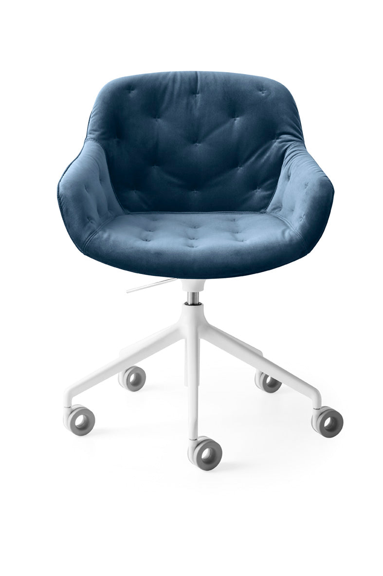 Bürostuhl IGLOO gepolstert mit weißem Gestell