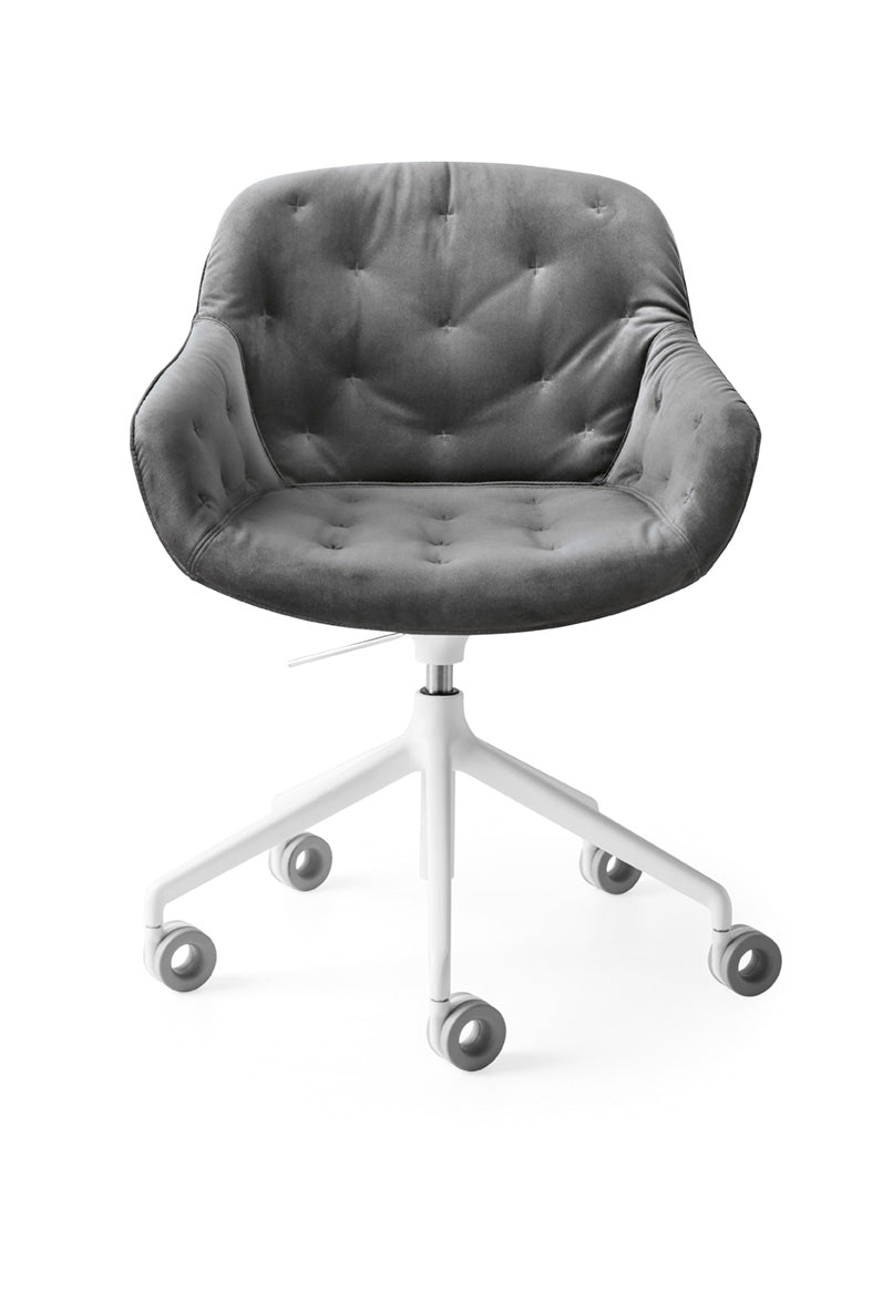 Bürostuhl IGLOO gepolstert mit weißem Gestell