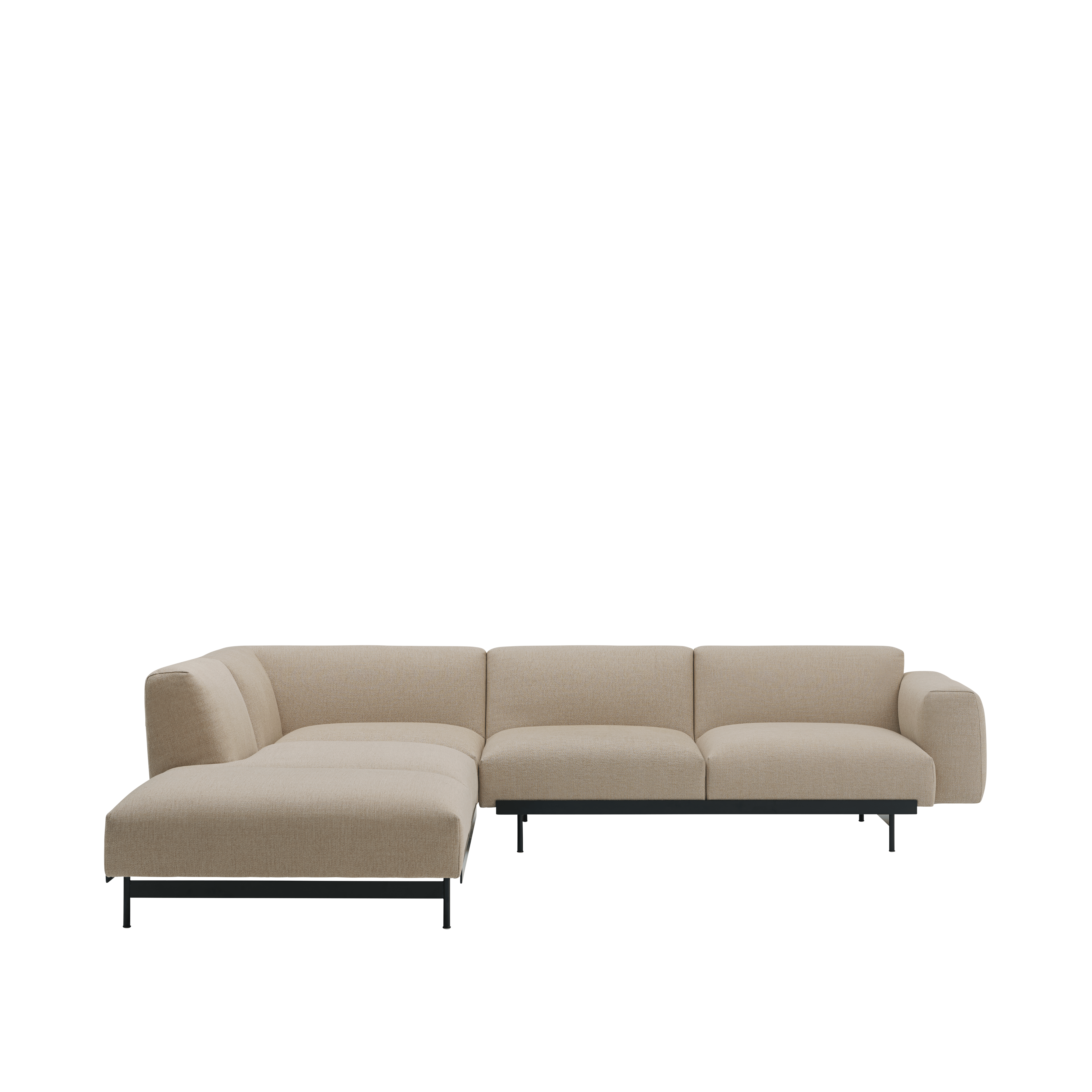 Open left-sided corner sofa IN SITU gestoffeerd