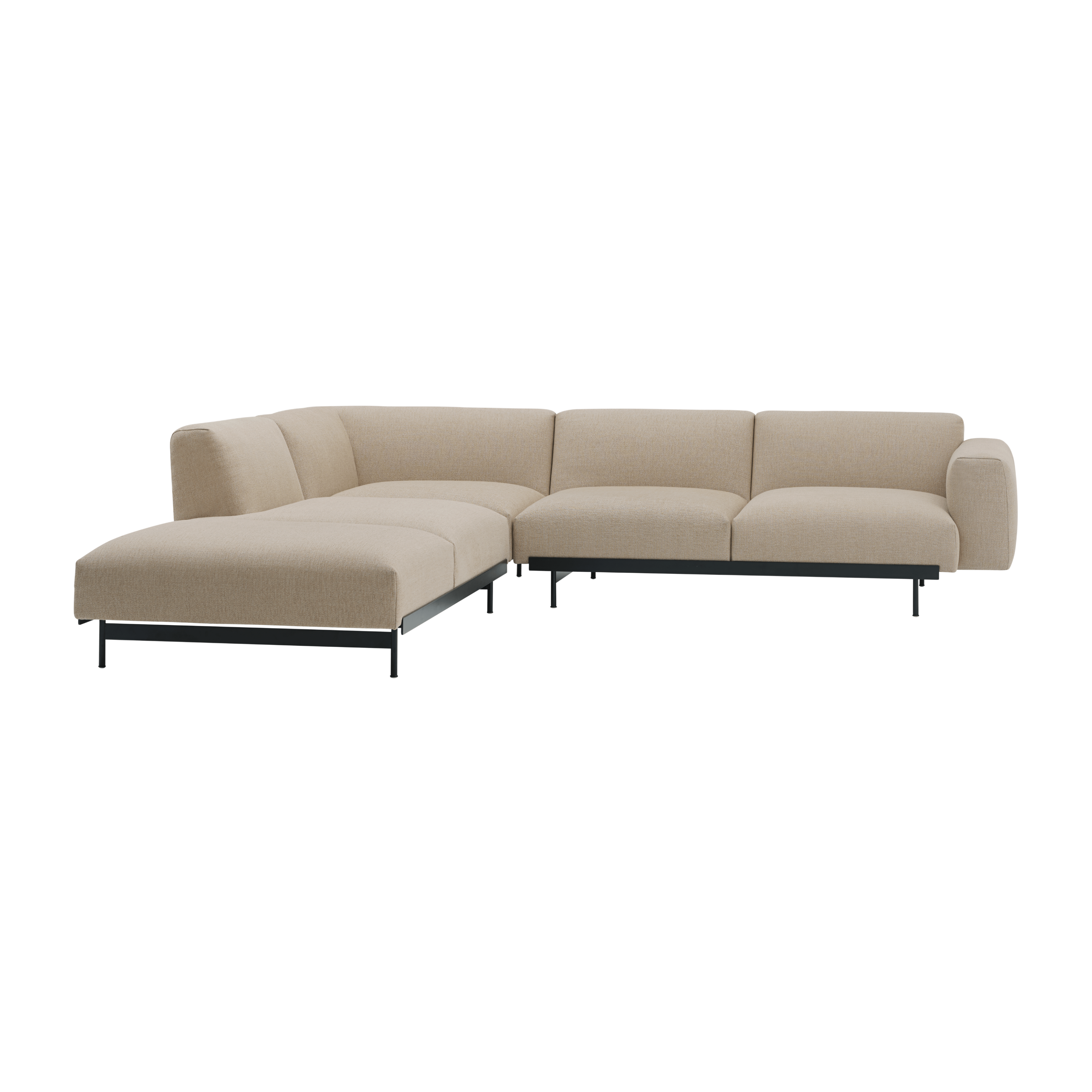 Open left-sided corner sofa IN SITU gestoffeerd