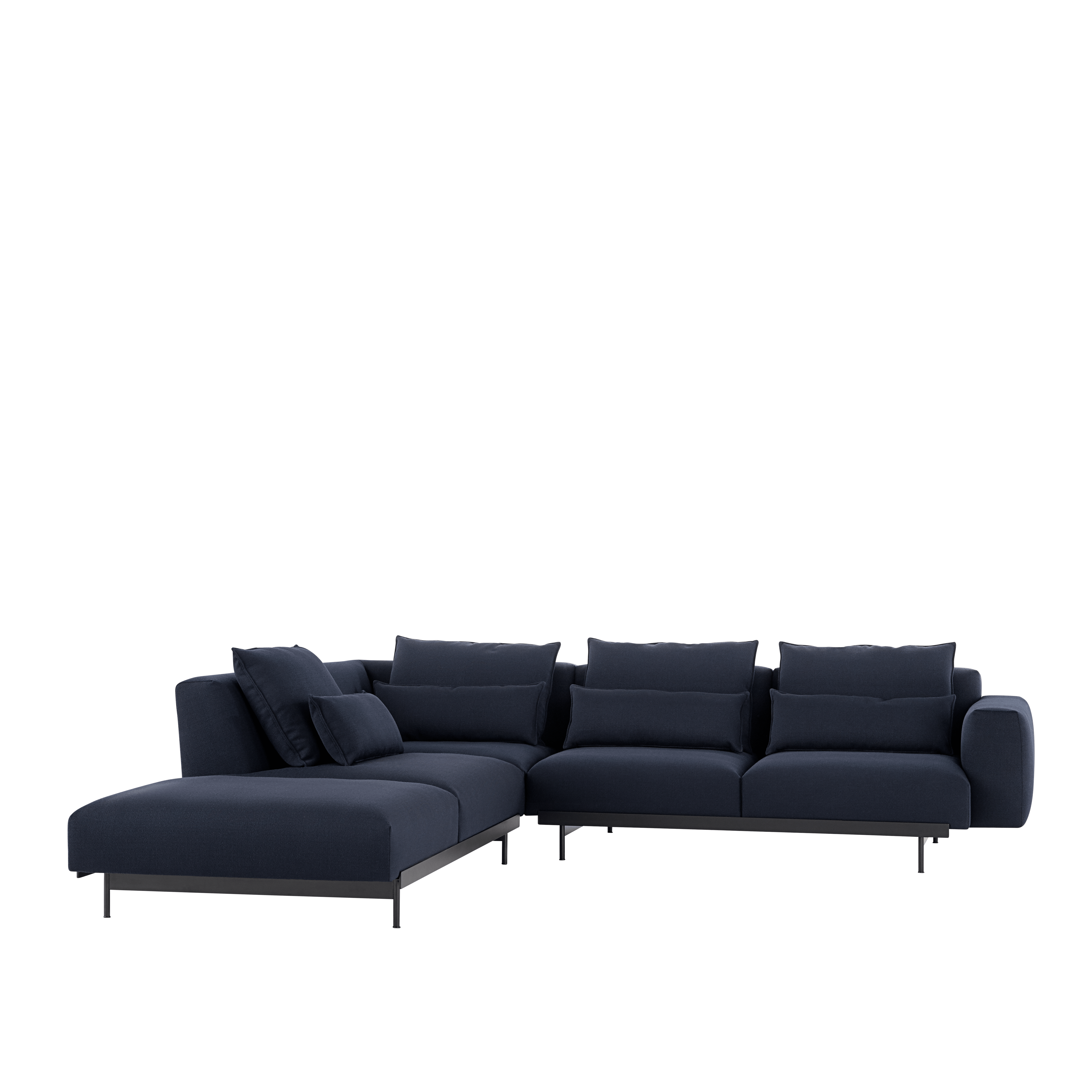 Open left-sided corner sofa IN SITU gestoffeerd