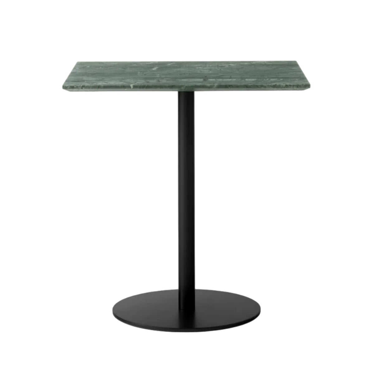 IN BETWEEN SK16 café tafel met een groene marmeren blad en een zwarte basis