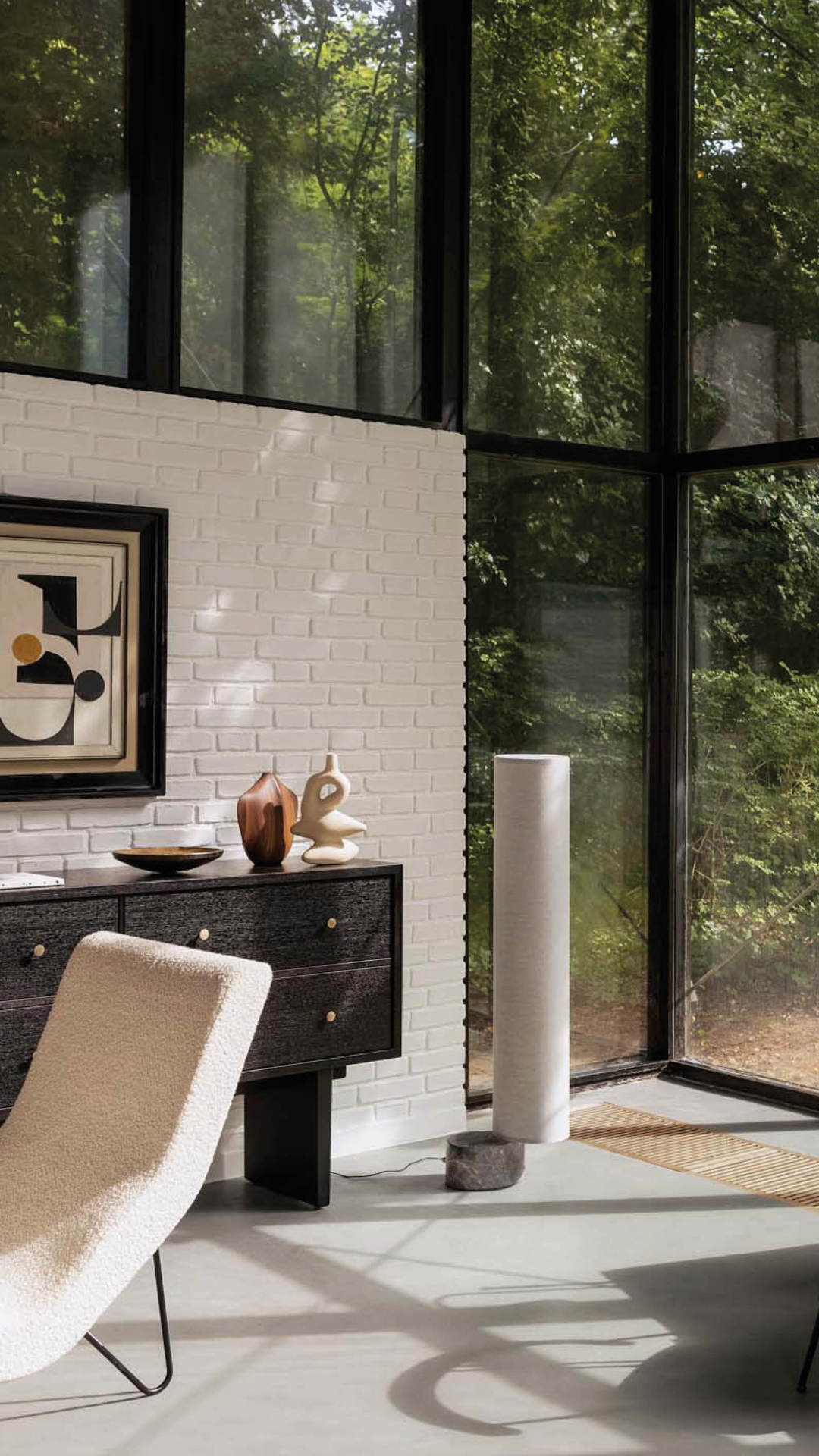 Stehlampe verstellbar UNBOUND grauer Marmor