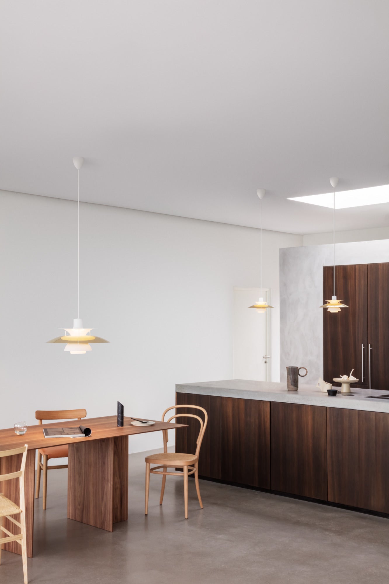 PH 5 pendant lamp white with gold