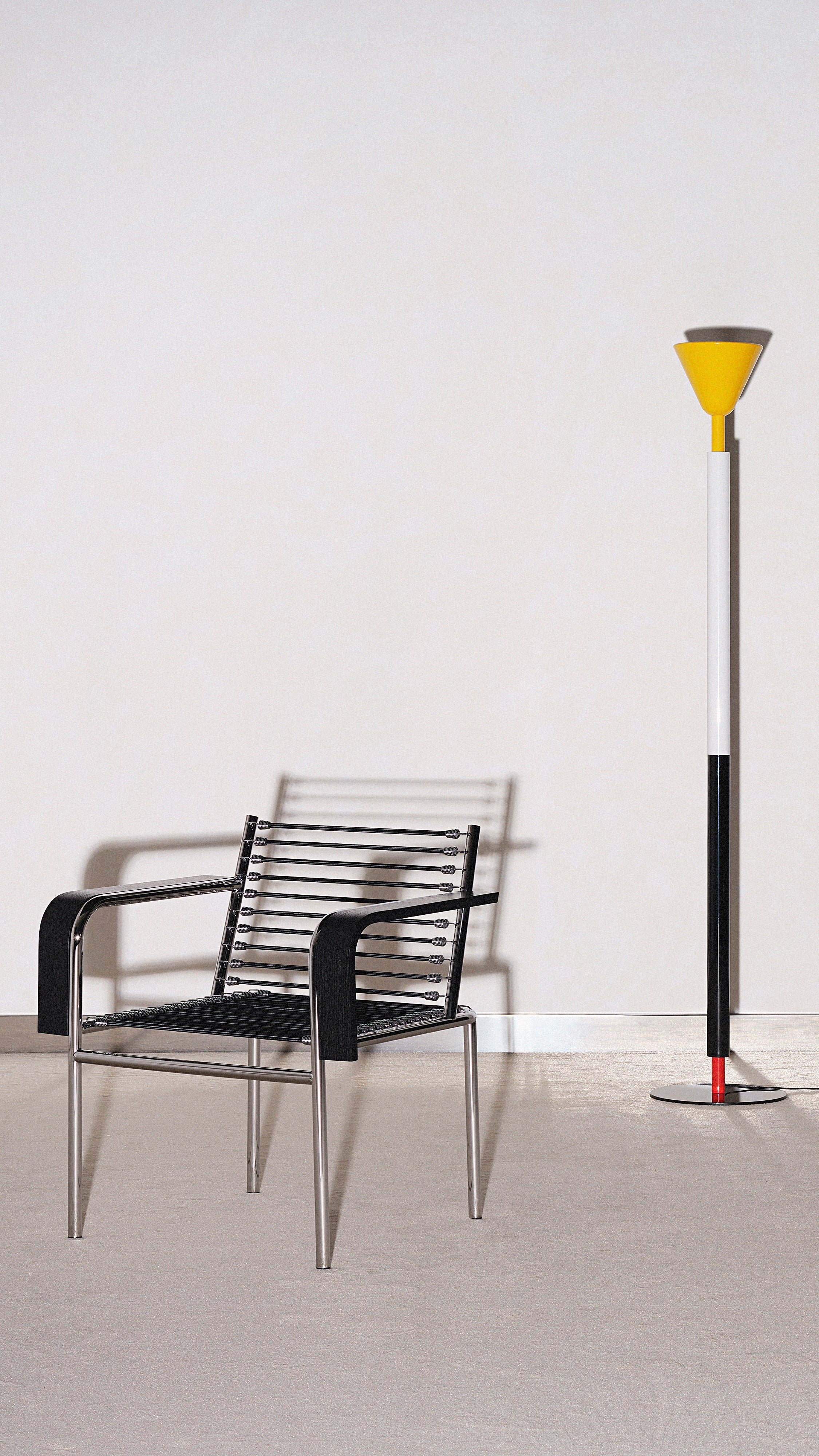 Zwarte SANDOWS fauteuil met stalen basis