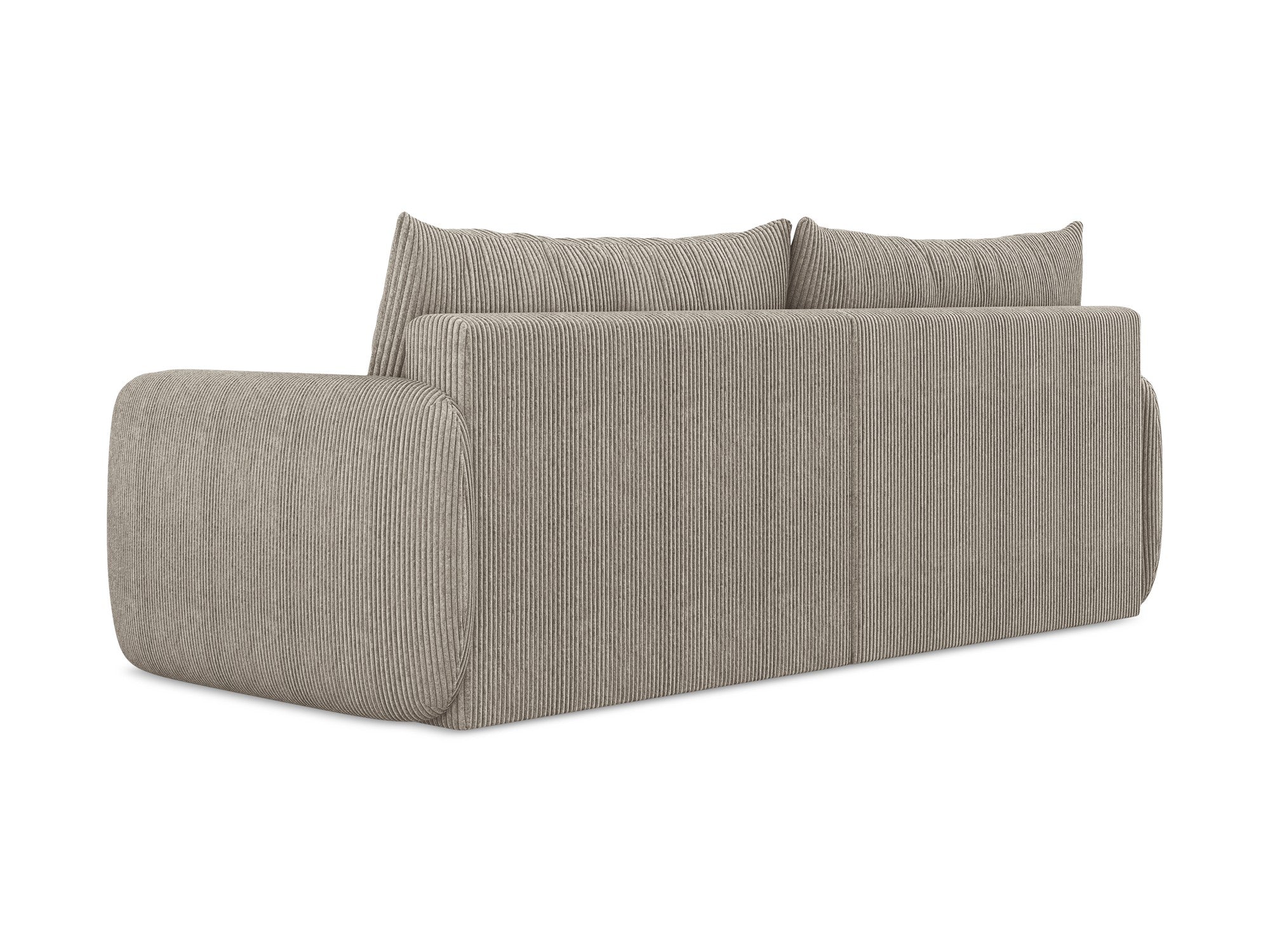 Sofa 3-zits met slaapfunctie KALENA donkerbeige ribstof