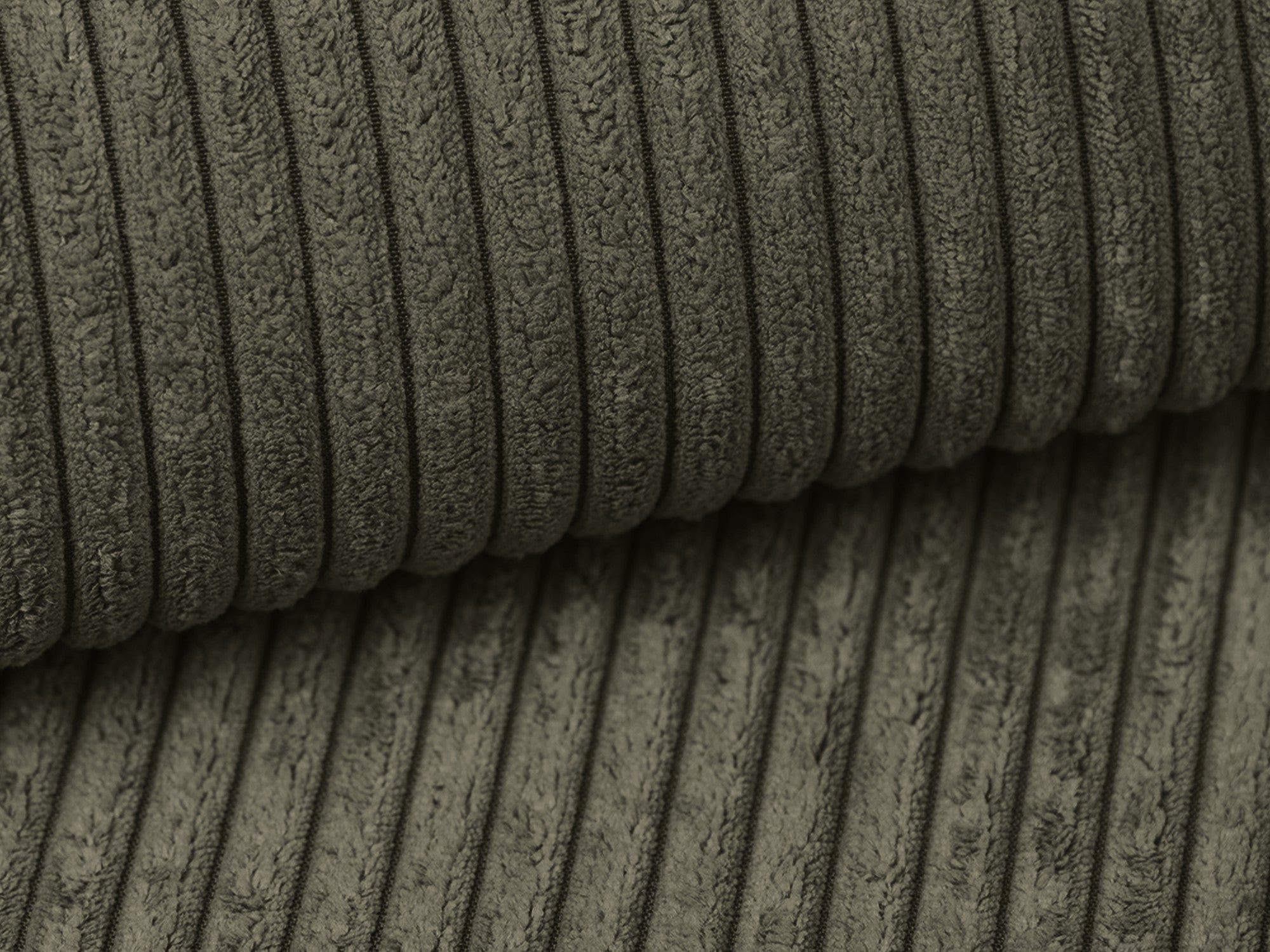 Sofa 3-zits met slaapfunctie KALENA olijfgroene corduroy