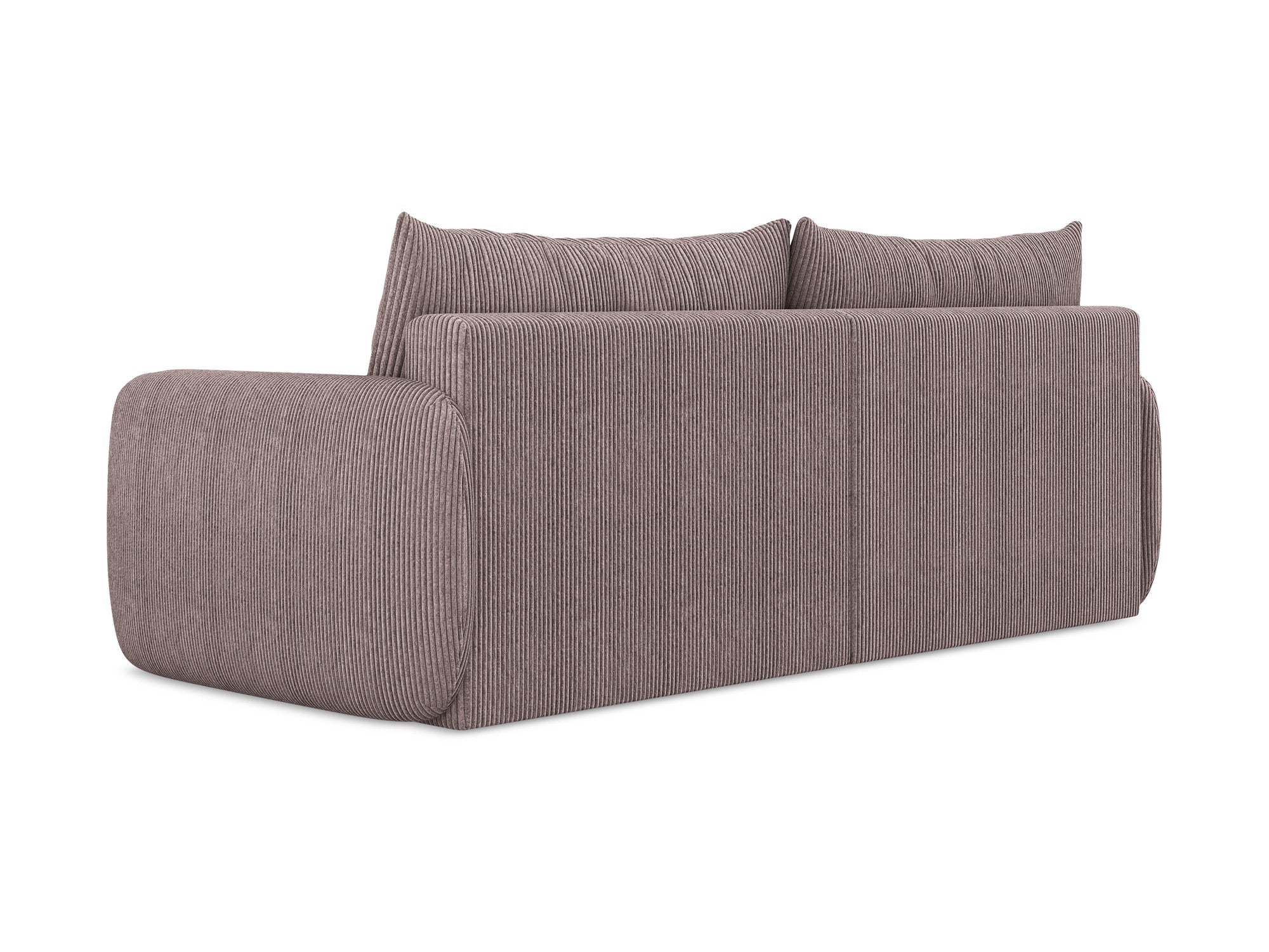 Sofa für 3 Personen mit Schlaf-Funktion KALENA in gedämpftem rosa Cord
