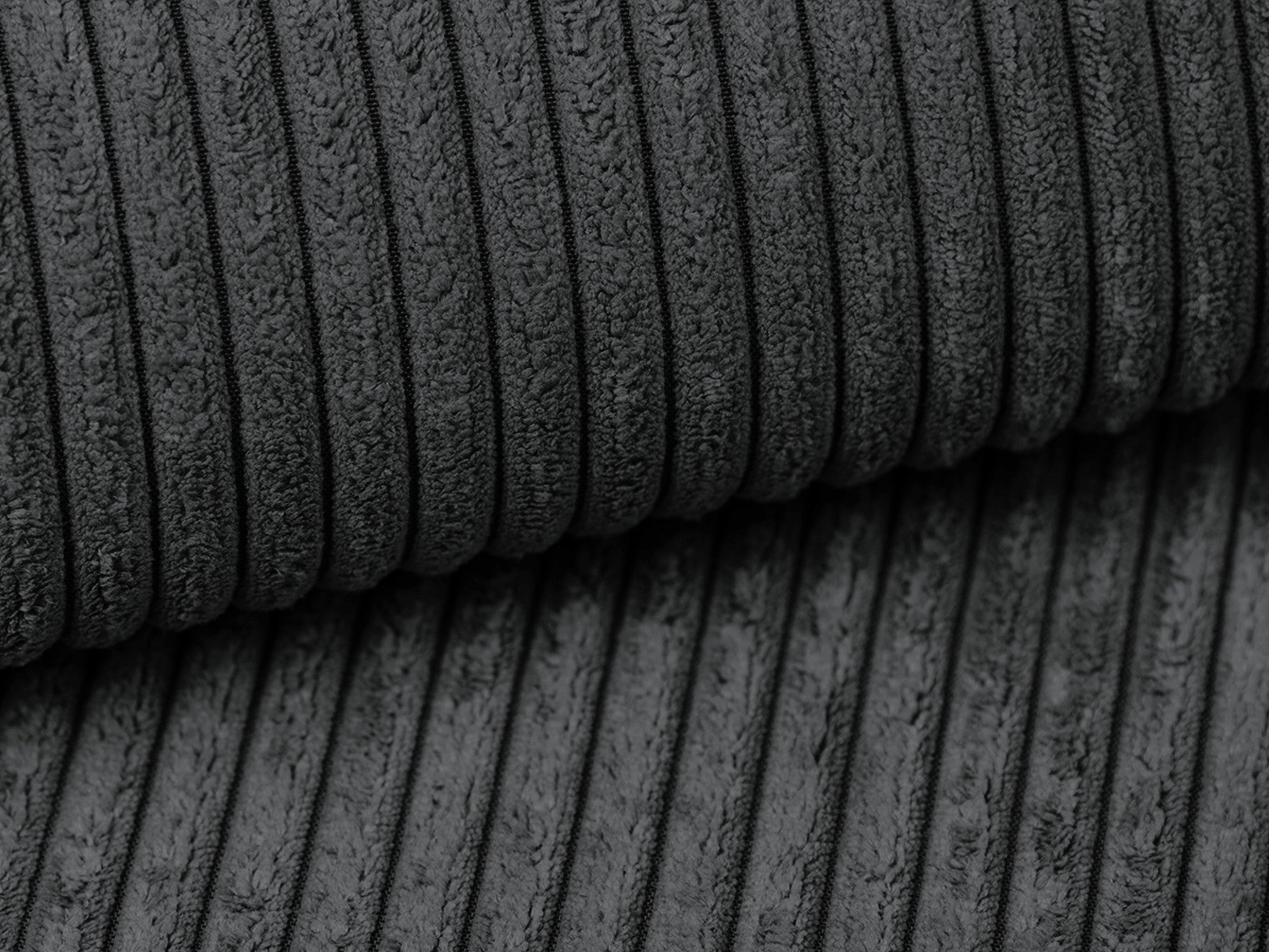 Sofa 3-zits met slaapfunctie KALENA donkergrijze corduroy