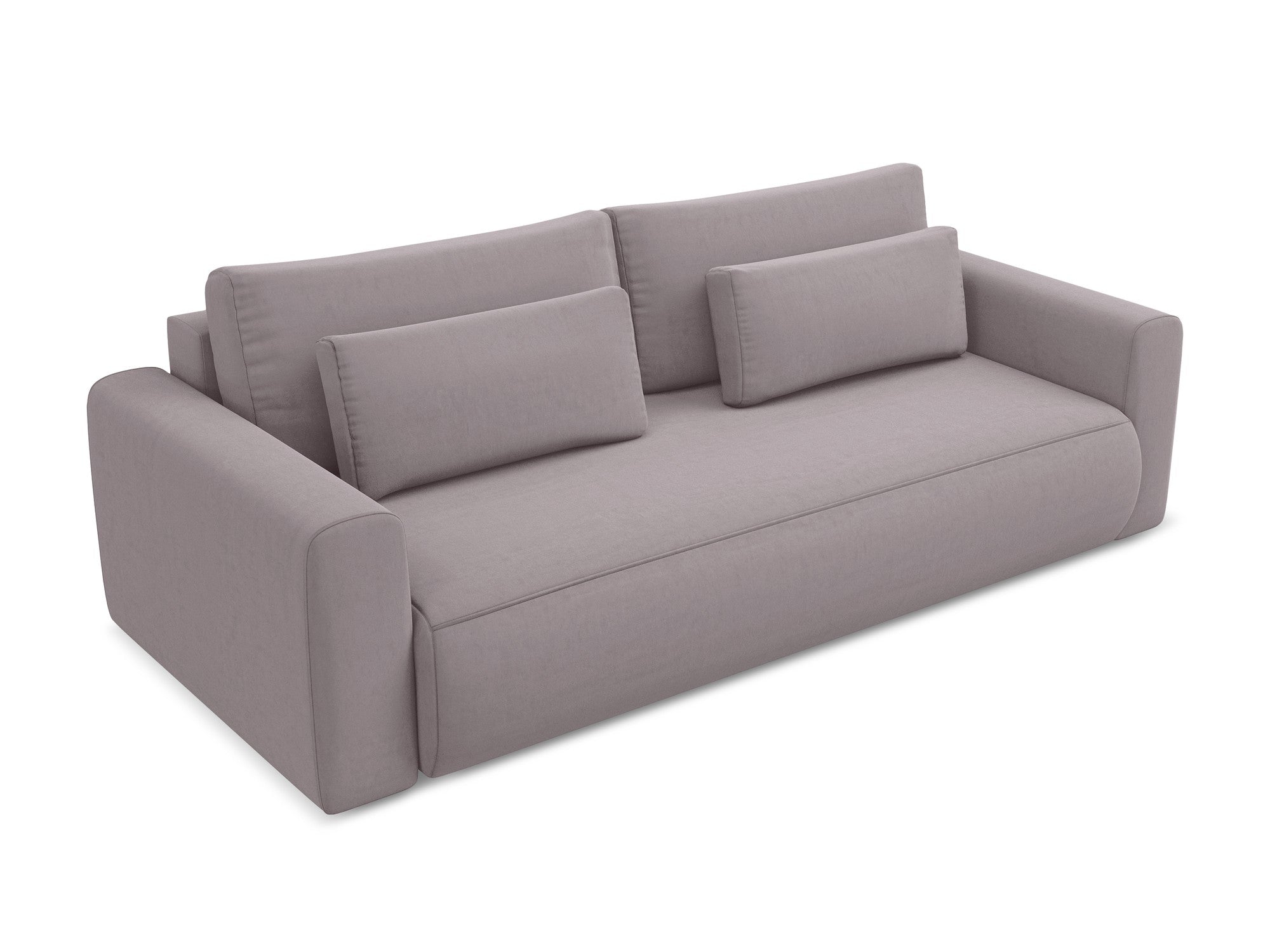 Lavender 3-Seater Velvet Sofa with Sleeping Function KAPUA