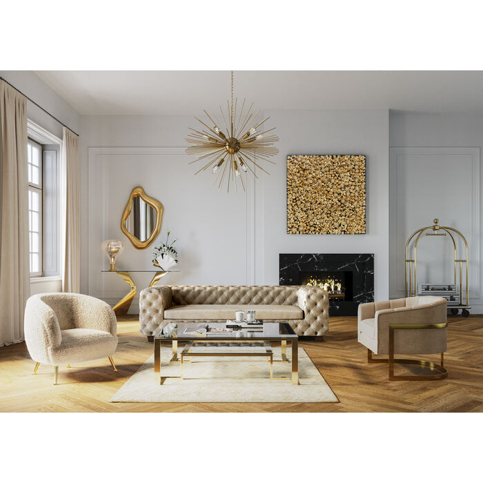 Glazen console GLORIA goud