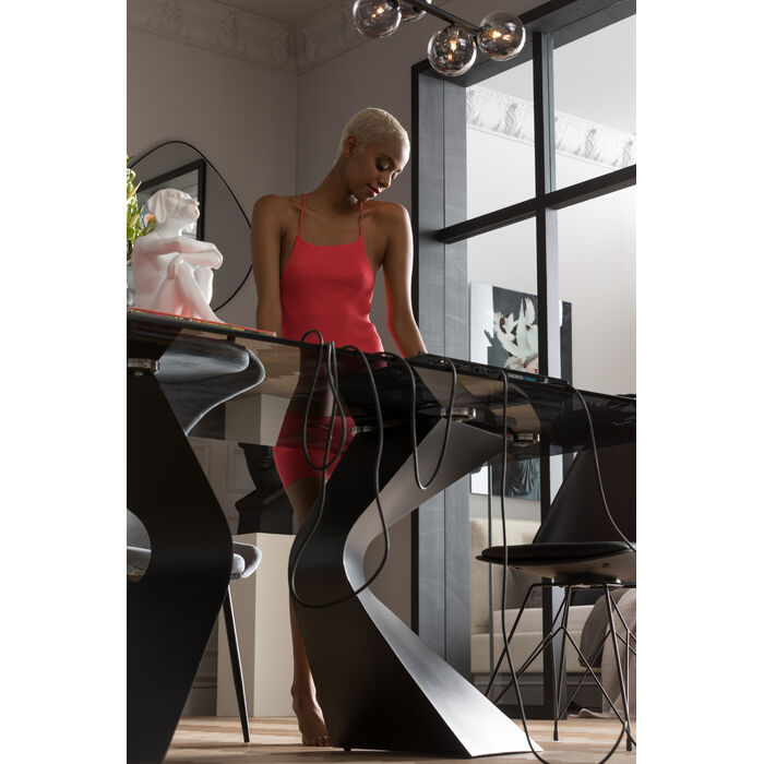 GLASS GLORY BLACK TABLE