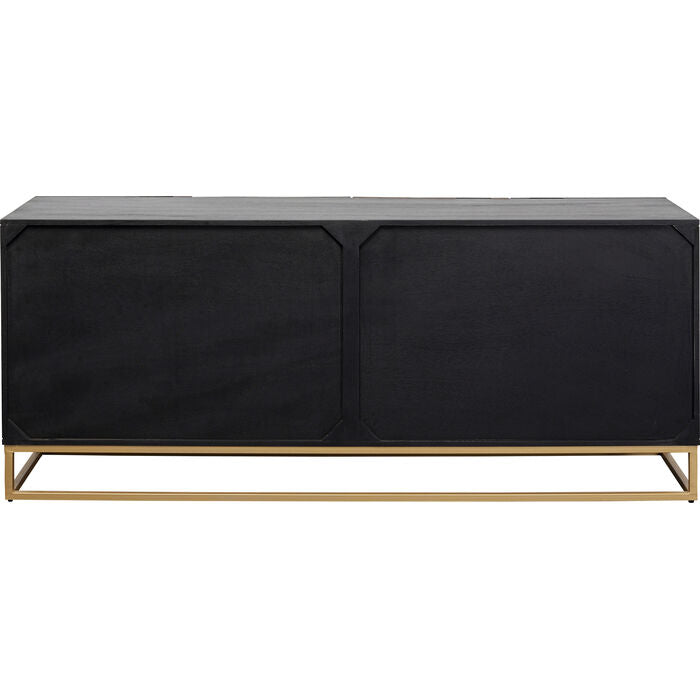 Madeira 4-Türer Madeira 4 braunes Holz mit einer goldenen Basis