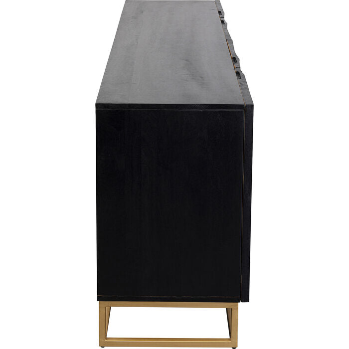 Madeira 4-Türer Madeira 4 braunes Holz mit einer goldenen Basis