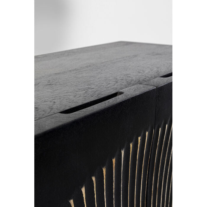 Kast MADEIRA donkerbruin hout met gouden basis