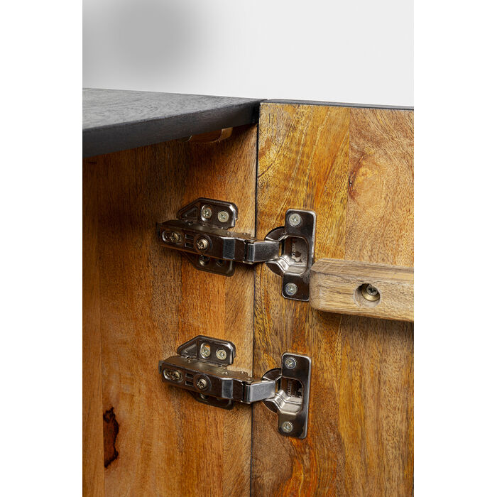 Kast MADEIRA donkerbruin hout met gouden basis