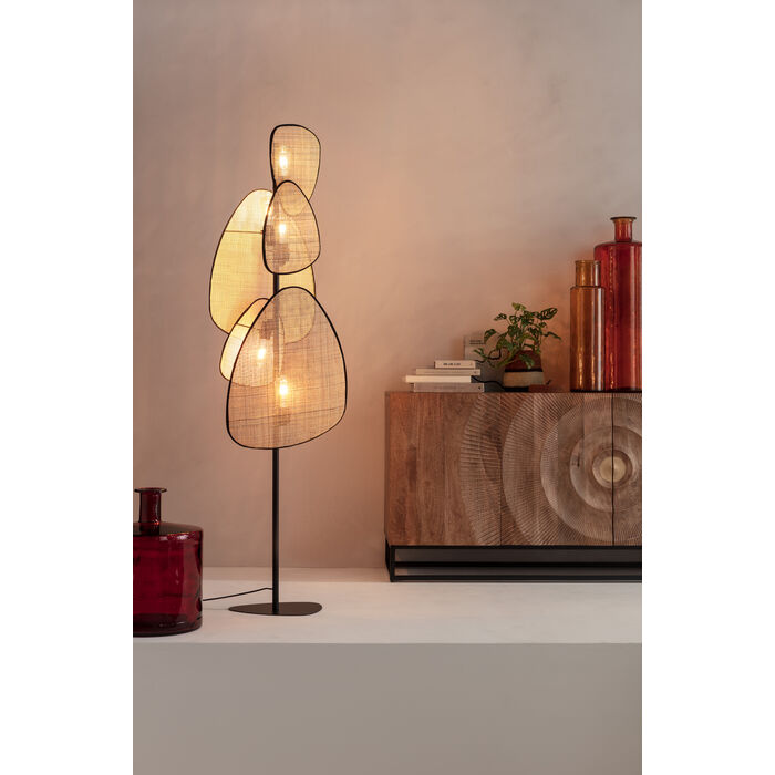 Madeira 4-door chest of drawers with black wood