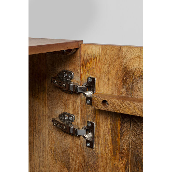 Kast MADEIRA lite hout met zwarte basis