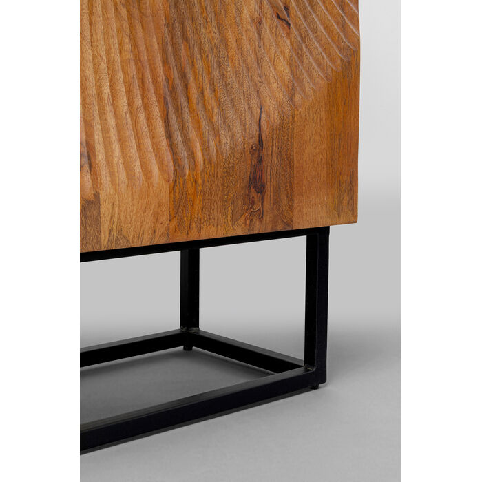 Kast MADEIRA lite hout met zwarte basis