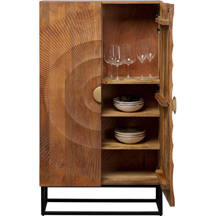 Kast MADEIRA lite hout met zwarte basis