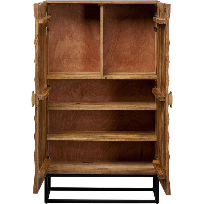 Kast MADEIRA lite hout met zwarte basis